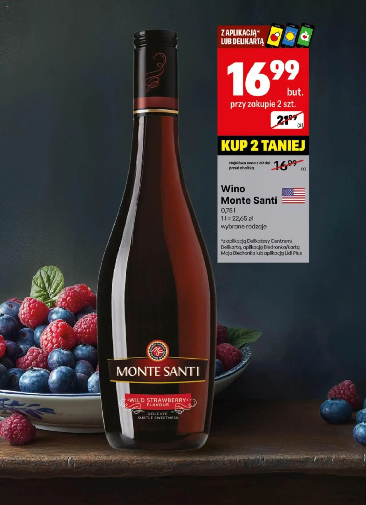 Delikatesy Centrum Gazetka alkoholowa od 26.05.2025 | Strona: 8 | Produkty: Wino Monte, Delikatesy, Monte Santi, Wino