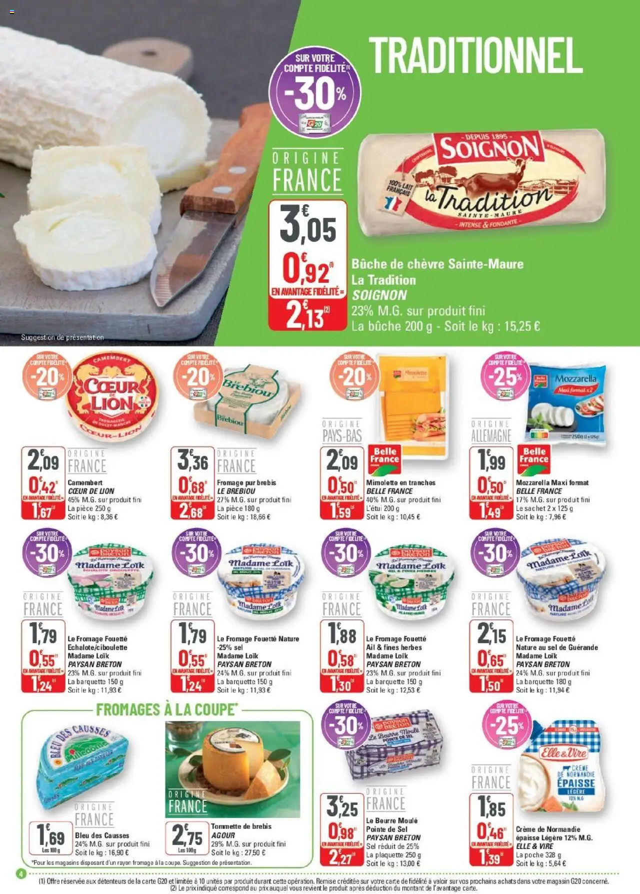  | Page: 4 | Produits: Ail, Mozzarella, Sel, Lait
