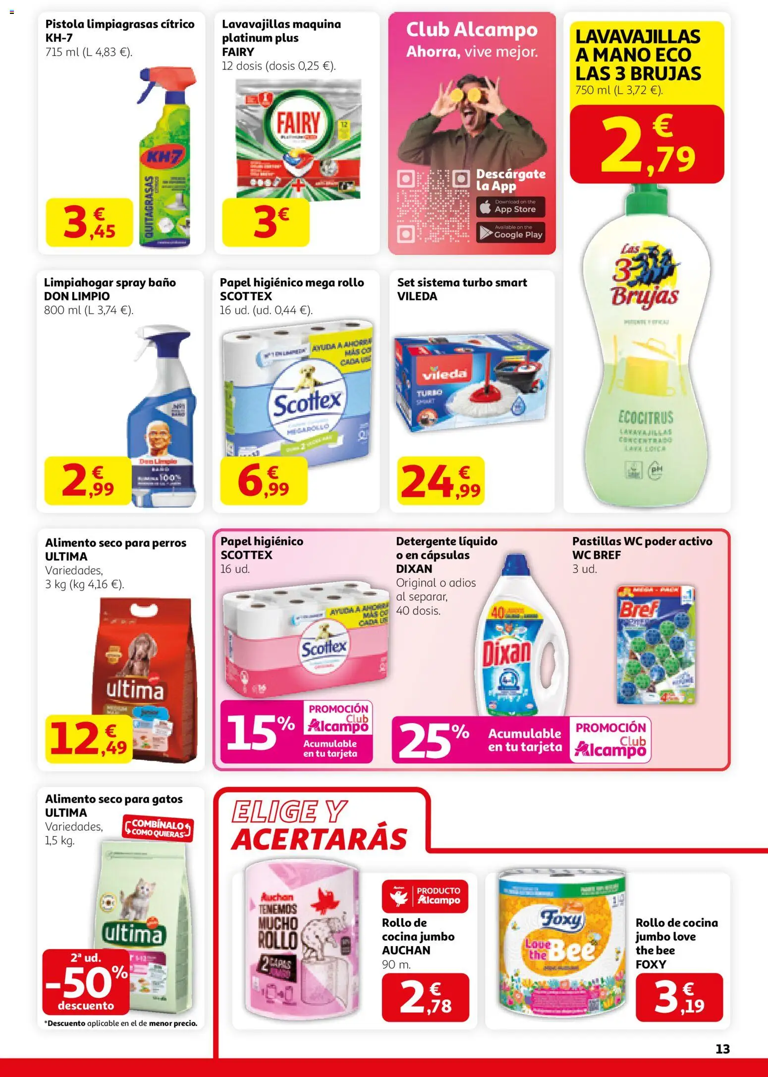 Alcampo - folleto │ válido desde el 29.01.2026 | Página: 13 | Productos: Detergente, Detergente líquido, Lavavajillas, Baño