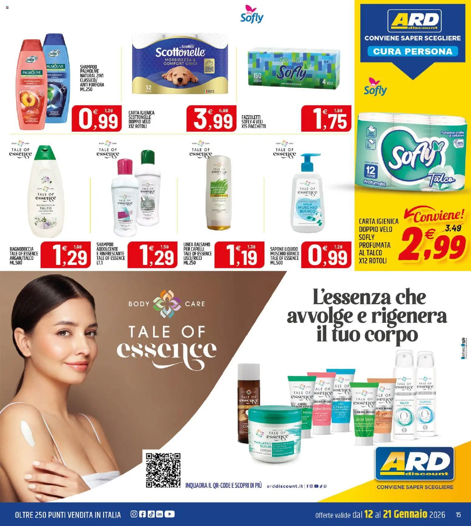 Volantino ARD Discount del 07.01.2026 | Pagina: 15 | Prodotti: Balsamo, Carta igienica, Sapone, Crema piedi