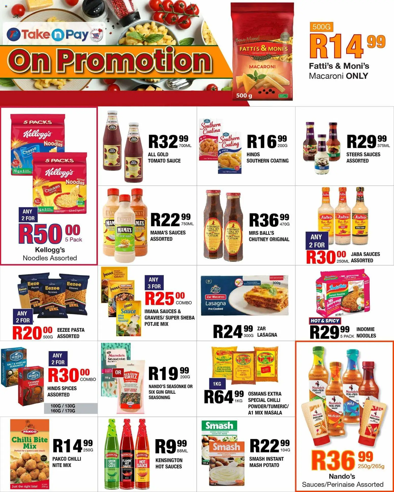 New Take n Pay catalogue – valid from 27.10.2025 | Page: 3 | Products: Chicken, Noodles, Gravy, Pepper