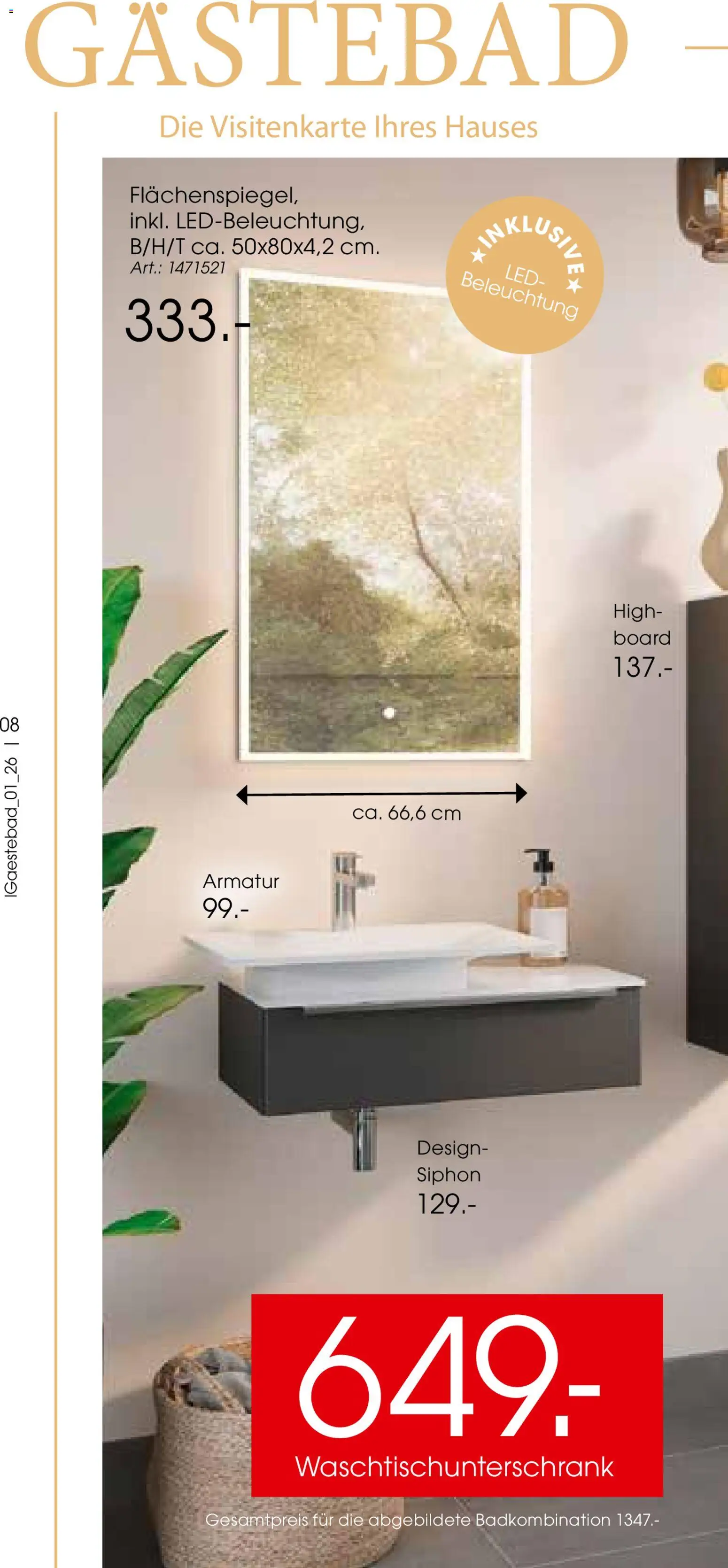 Zurbrüggen - Gästebad – gültig ab 18.02.2026 | Seite: 8 | Produkte: Armatur