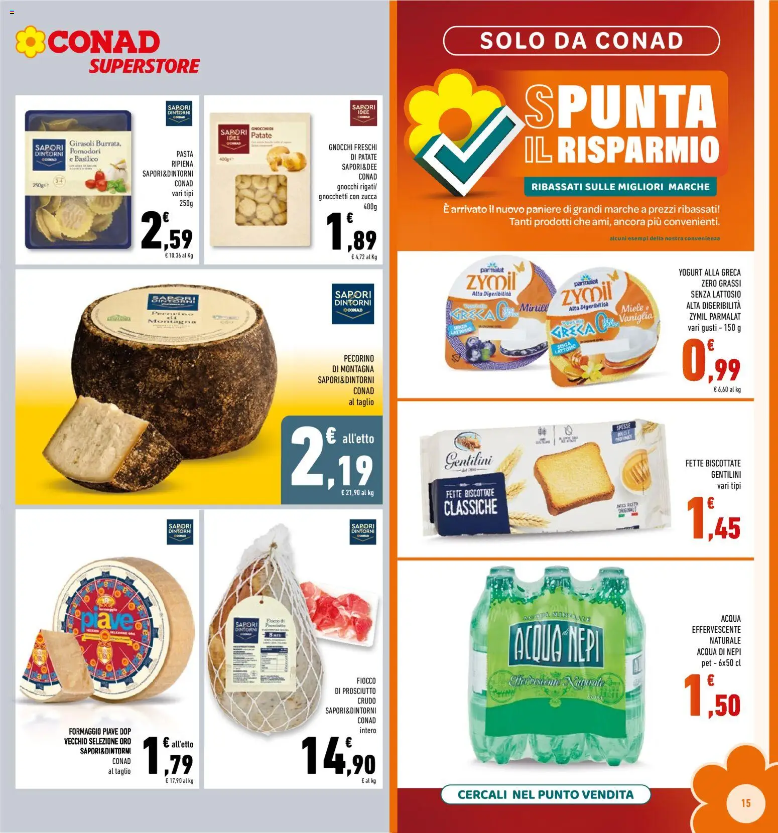 Volantino Conad del 22.04.2026 | Pagina: 15 | Prodotti: Yogurt, Formaggio, Gnocchi, Gnocchetti