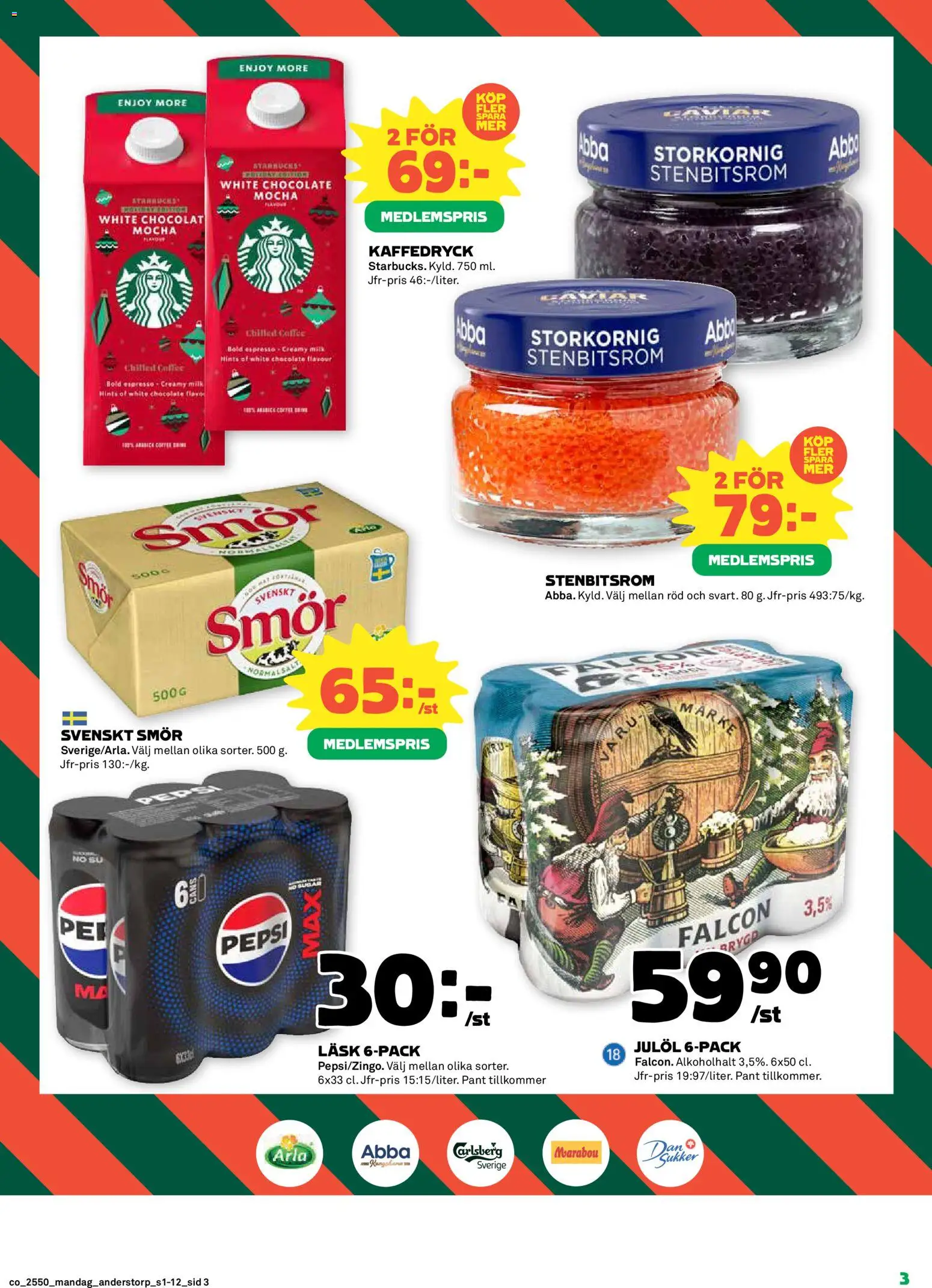 Coop reklamblad aktuell från 08.12.2025 | Sida: 3 | Produkter: Pepsi, Smör