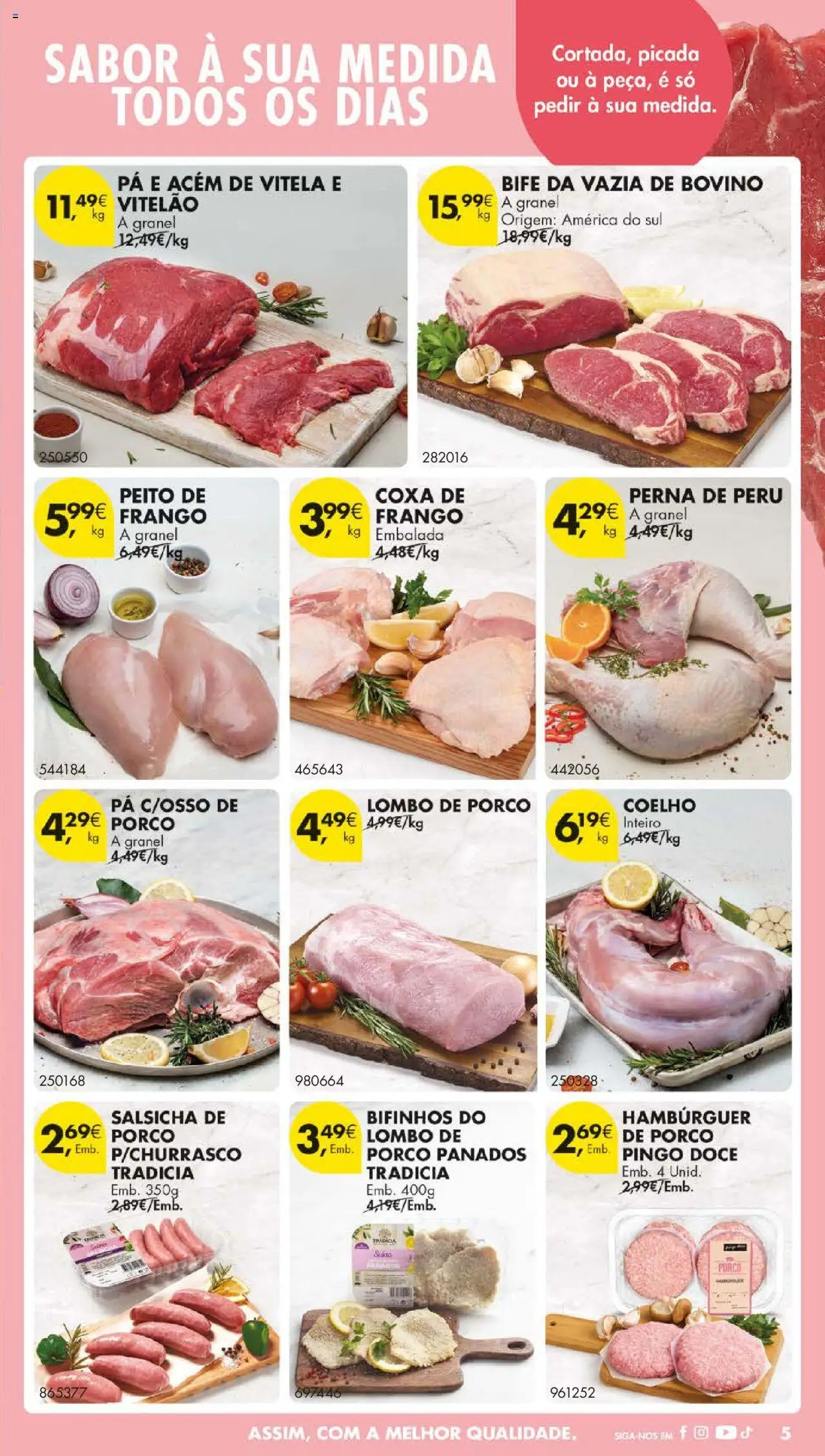 Pingo Doce folheto │ válido de 19.08.2025 | Página: 7 | Produtos: Peru, Hambúrguer, Salsicha, Lombo