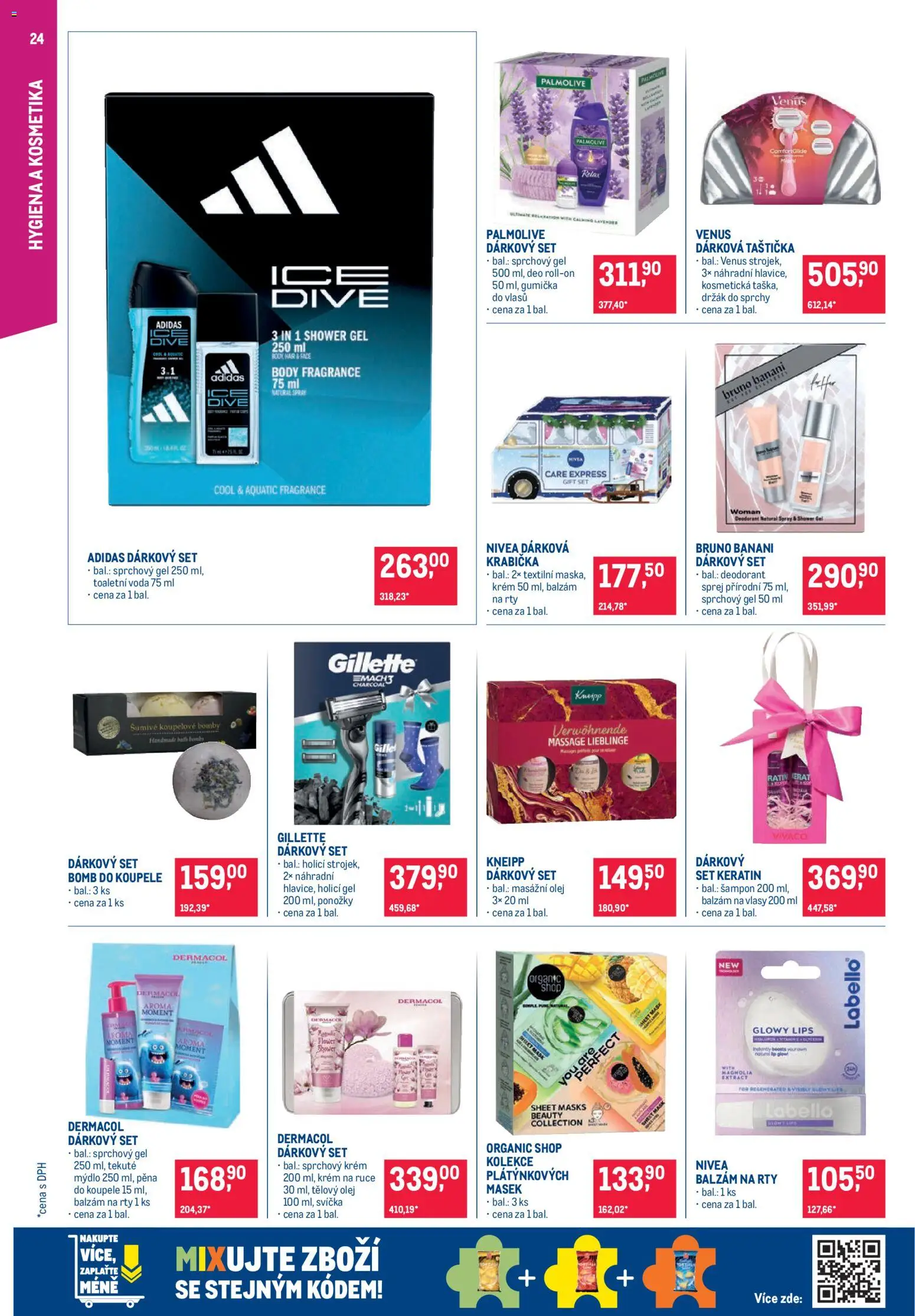 Makro leták - Pro milovníky jídla od 22.10.2025 | Strana: 24 | Produkty: Voda, Nivea, Olej, Bruno Banani