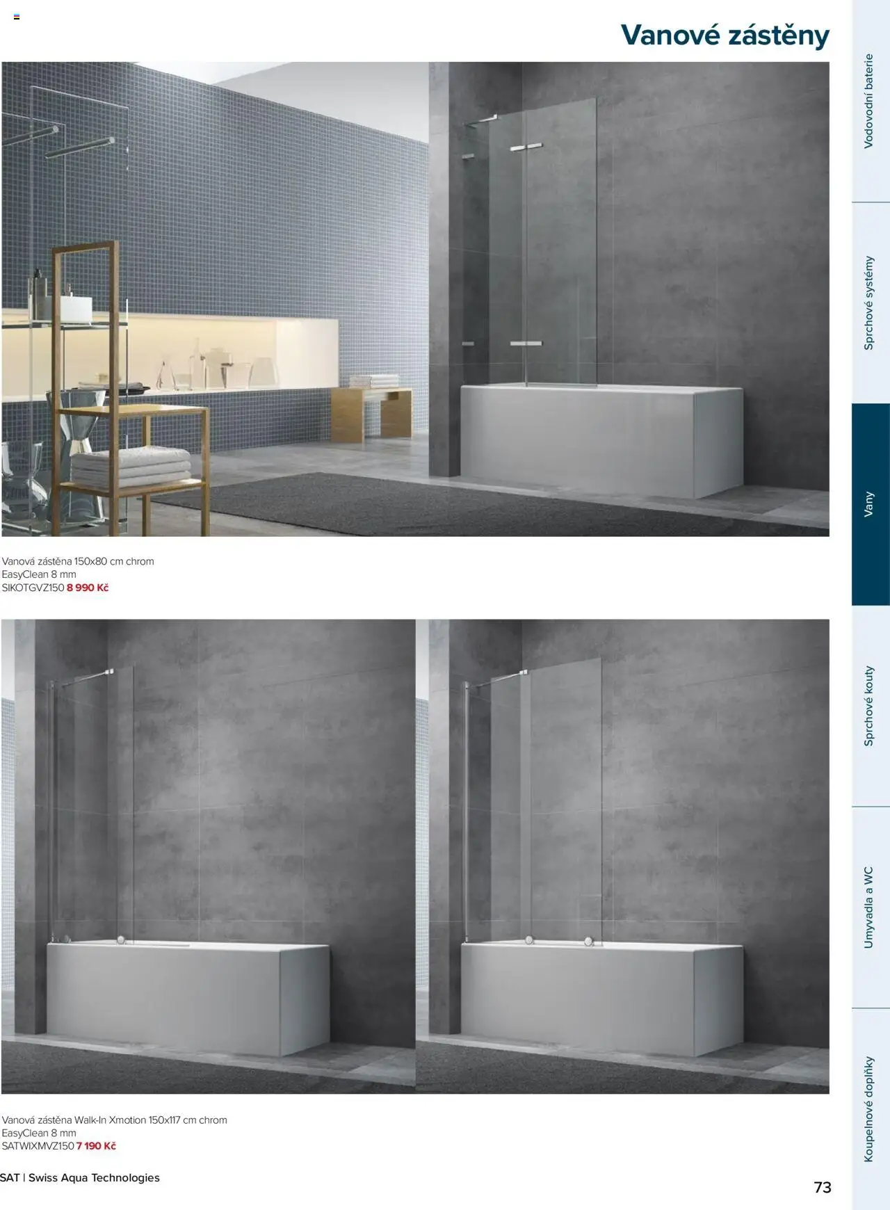 Siko koupelny katalog SAT od 26.05.2025 | Strana: 73 | Produkty: Wc, Baterie