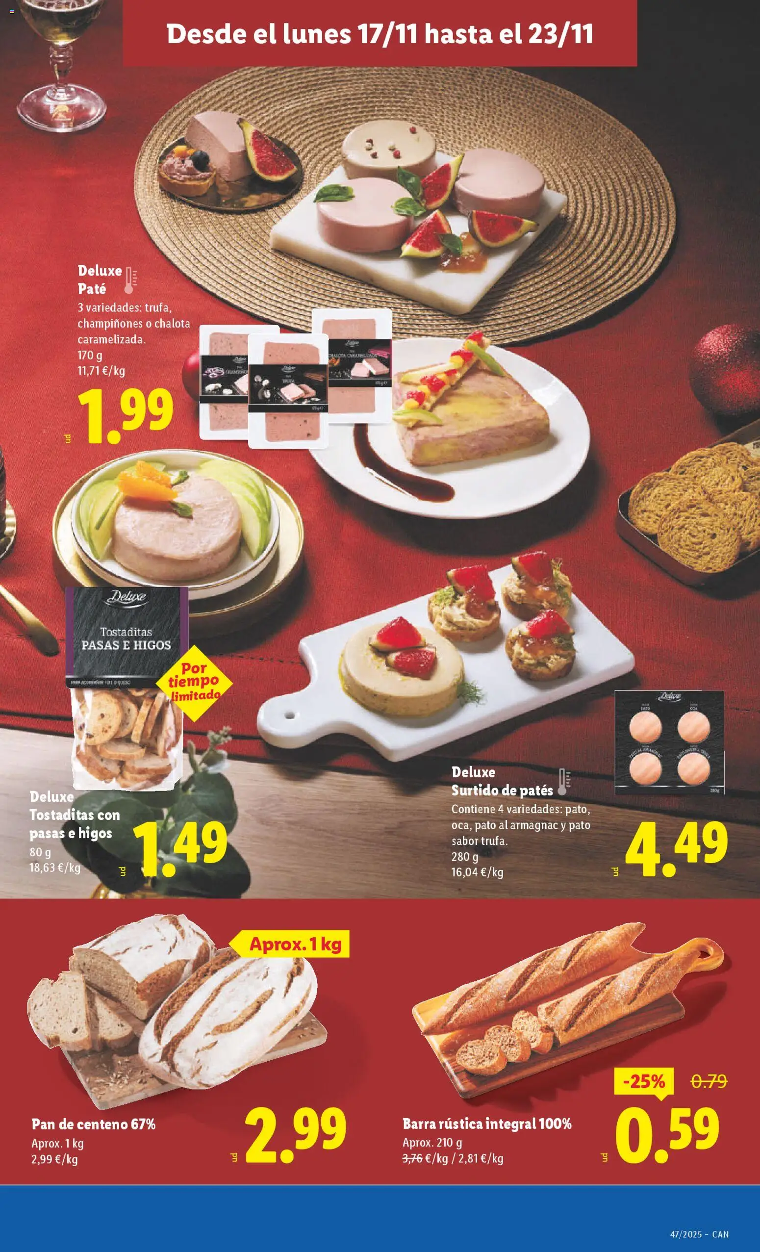 Lidl - Canarias │ válido desde el 17.11.2025 | Página: 19 | Productos: Pan, Paté, Σαντιγύ