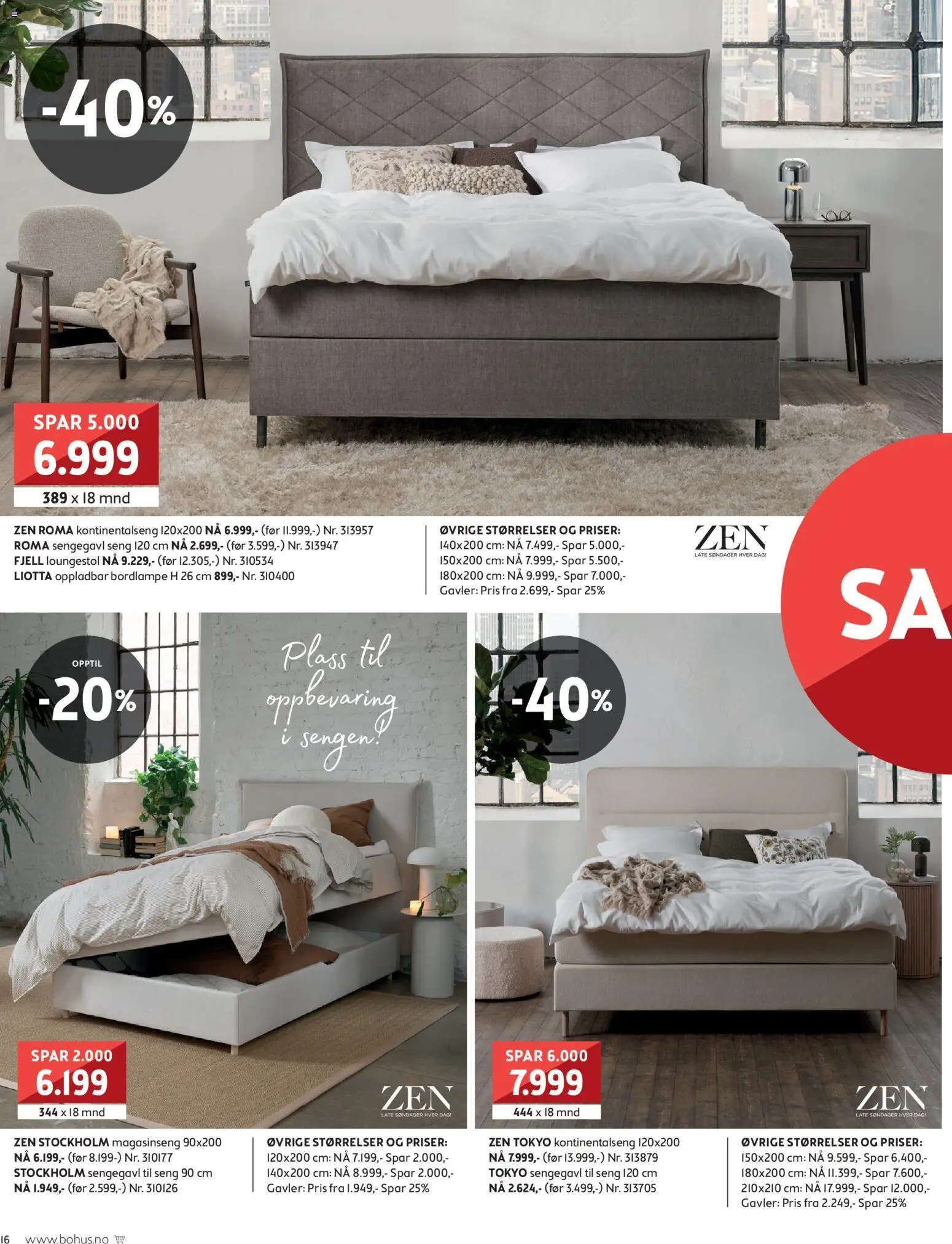 {H1} | Side: 16 | Produkter: Kontinentalseng, Seng, Sengegavl, Jeux