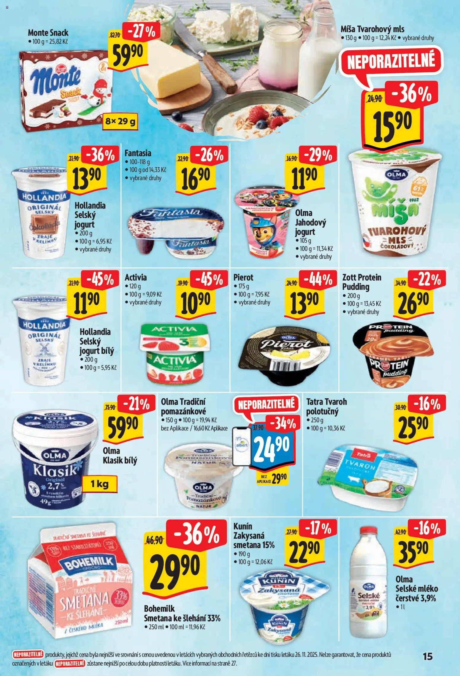 Albert leták - Hypermarket od 03.12.2025 | Strana: 24 | Produkty: Jogurt, Smetana, Protein pudding, Protein