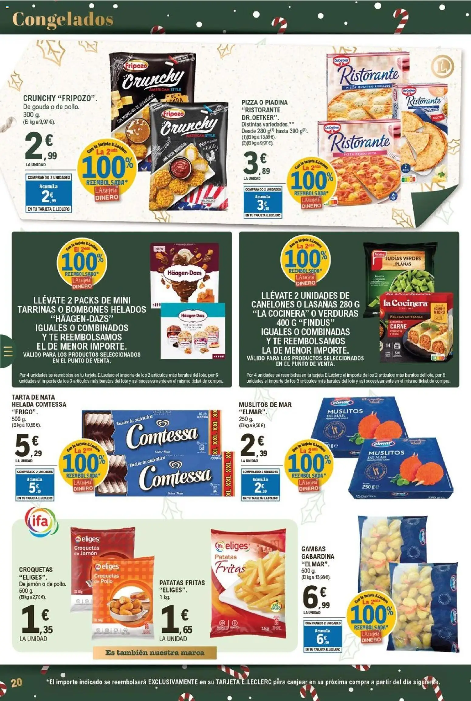 E.Leclerc folleto │ válido desde el 03.12.2025 | Página: 20 | Productos: Jamón, Pizza, Pasta, Horno