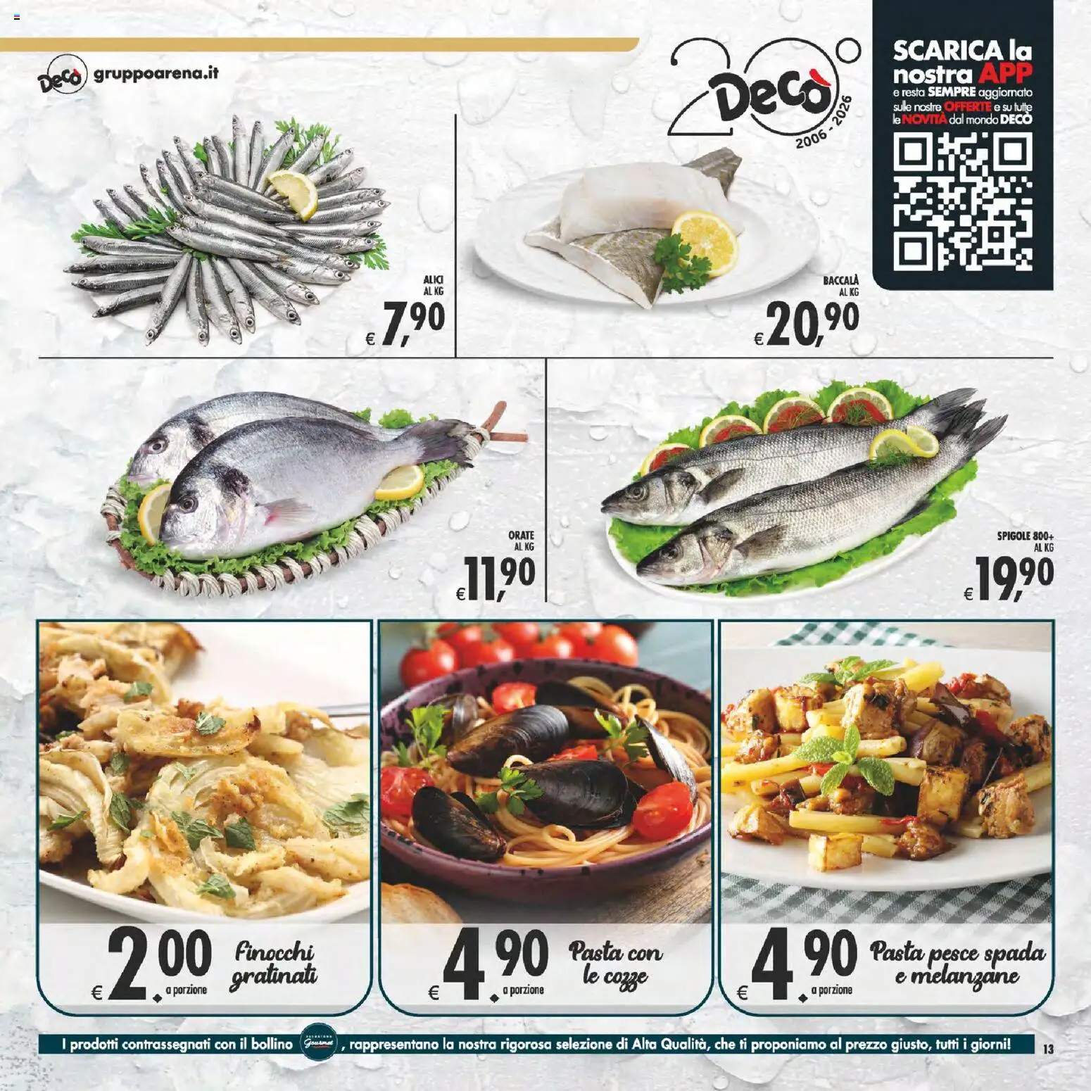 Volantino Decò del 07.04.2026 | Pagina: 13 | Prodotti: Pesce, Cozze, Melanzane, Alici