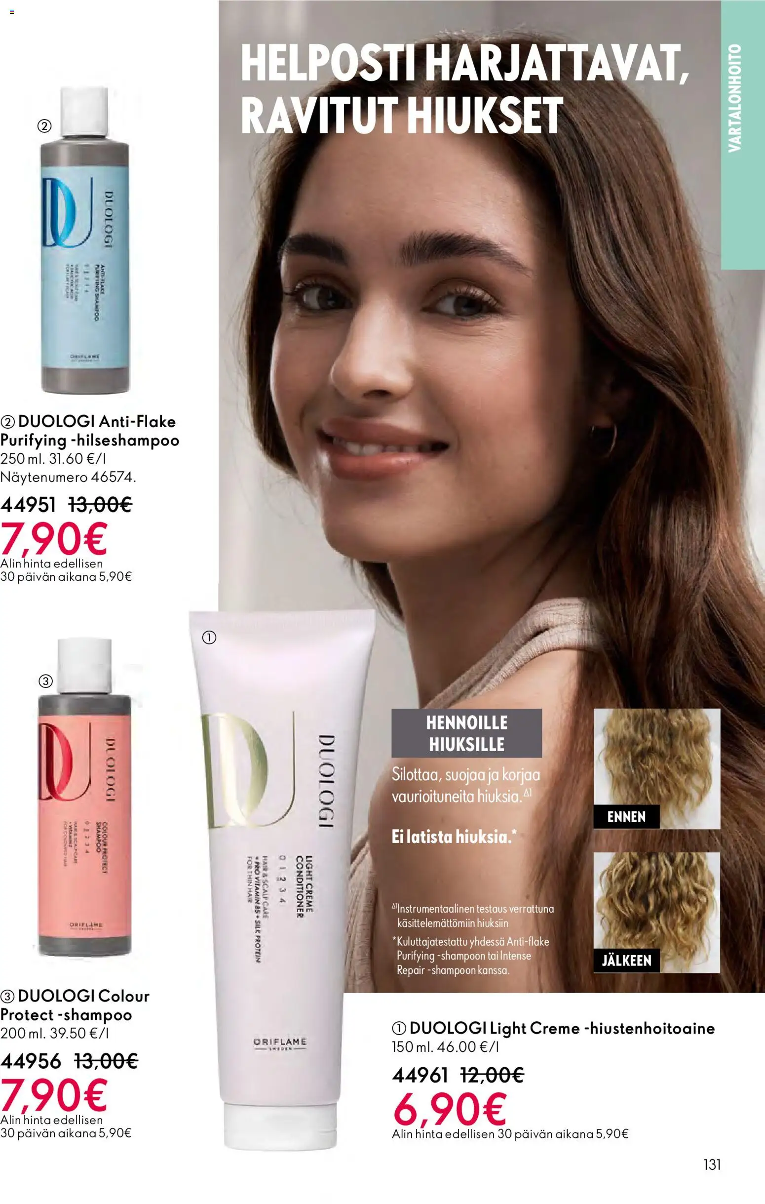 Oriflame - Esite 01 – voimassa 31.12.2025 alkaen | Sivu: 131 | Tuotteet: Shampoo, Hiustenhoitoaine