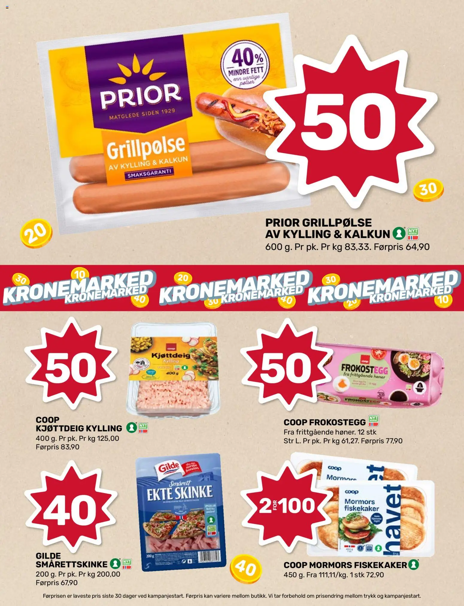 {H1} | Side: 2 | Produkter: Kylling, Kjøttdeig, Суміш дитяча, Kalkun