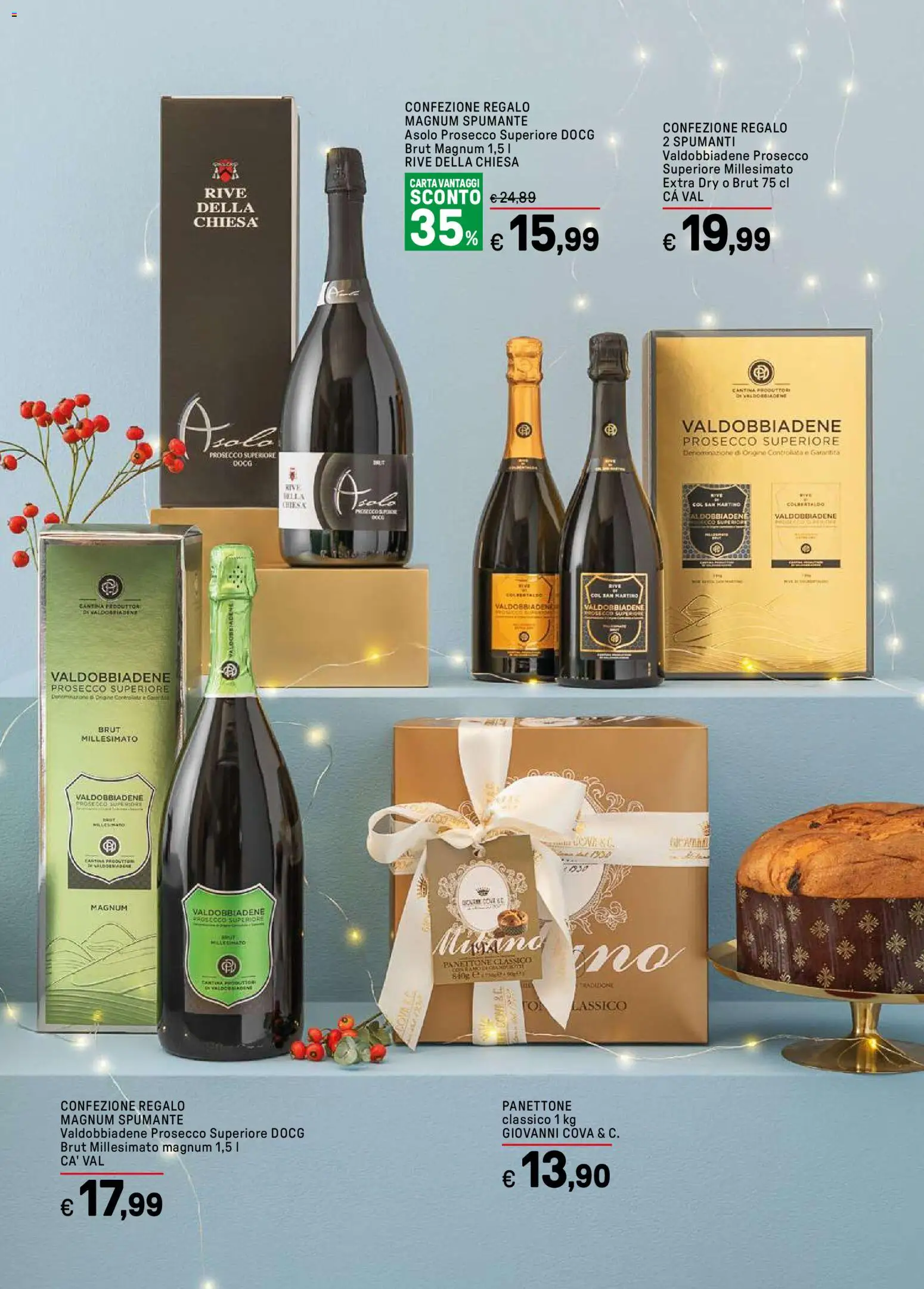 Volantino Iper del 17.11.2025 | Pagina: 14 | Prodotti: Prosecco, Panettone, Spumante