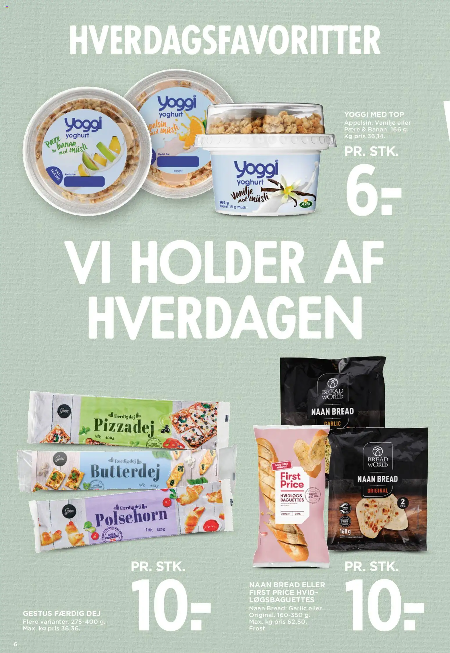 Meny tilbudsavis – gyldig fra 30.01.2026 | Side: 6 | Produkter: Yoghurt, Pølsehorn, Müsli, Vanilje
