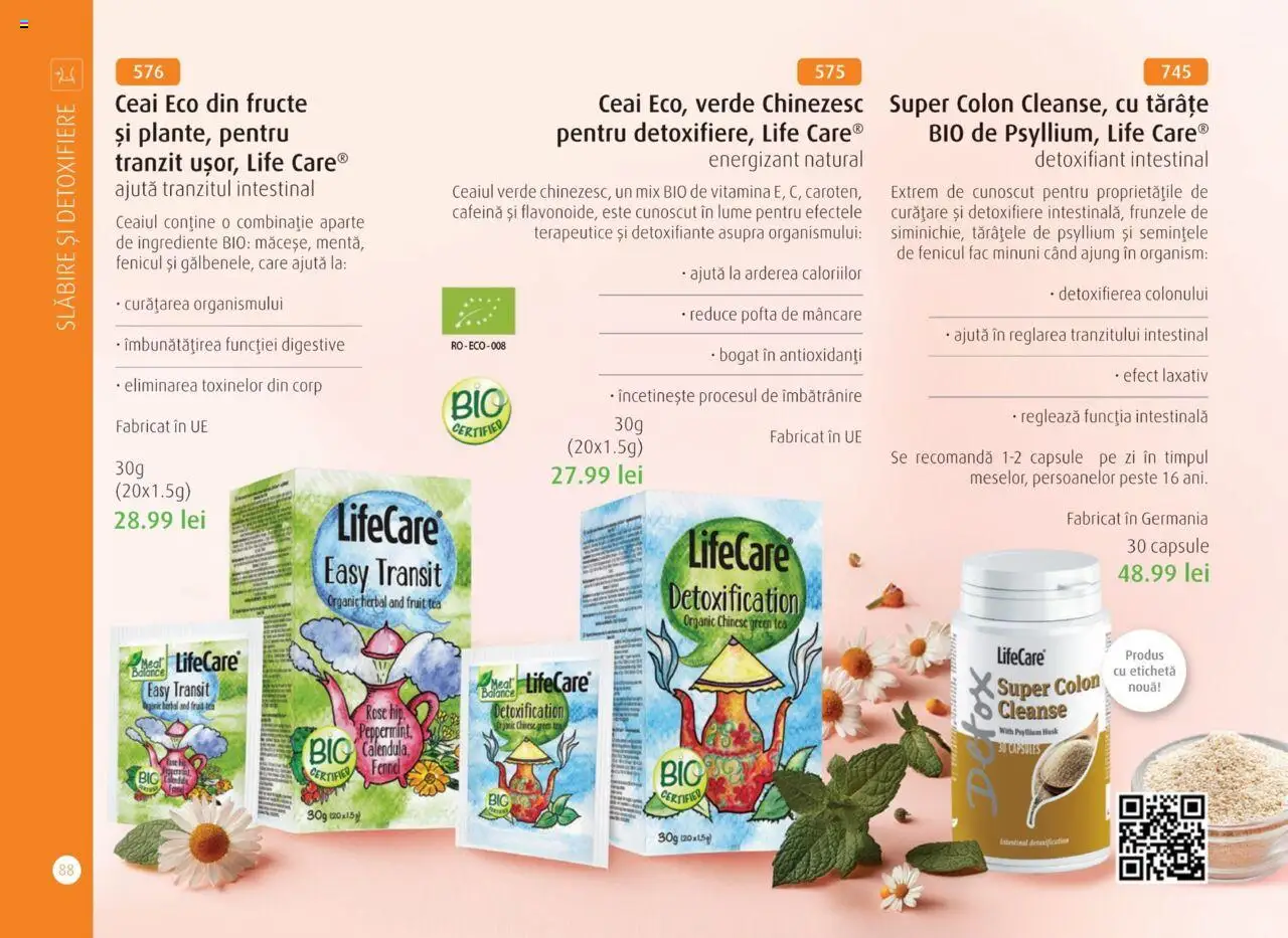 Life Care catalog - Aprilie/Octombrie – valabil de la 01.04.2025 | Pagină: 90 | Produse: Şerit ödül, Pește, Ceai, Fructe