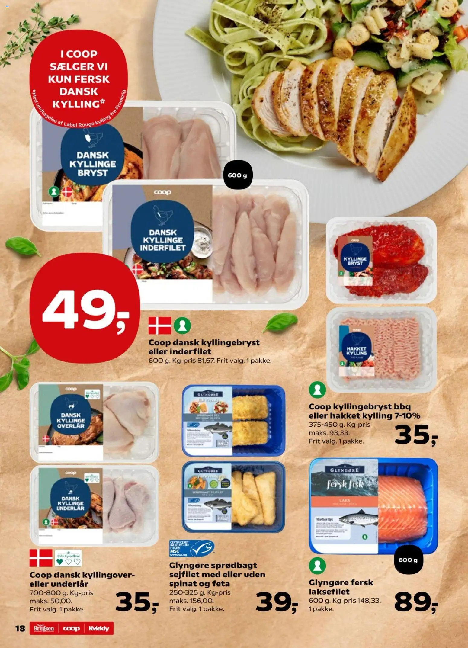 Kvickly tilbudsavis – gyldig fra 06.02.2026 | Side: 18 | Produkter: Fisk, Spinat