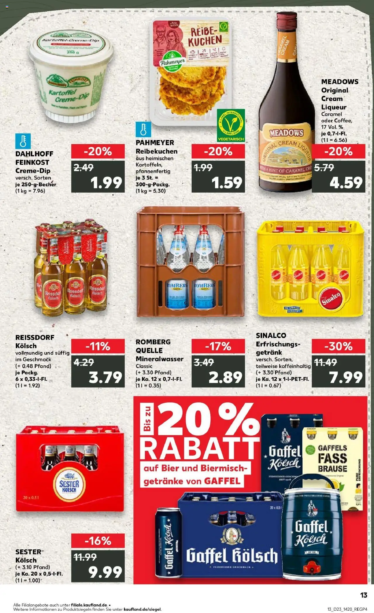 Kaufland prospekt Gummersbach	 - gültig ab dem 09.06.2025 | Seite: 28 | Produkte: Sinalco, Mineralwasser, Kartoffeln, Kuchen