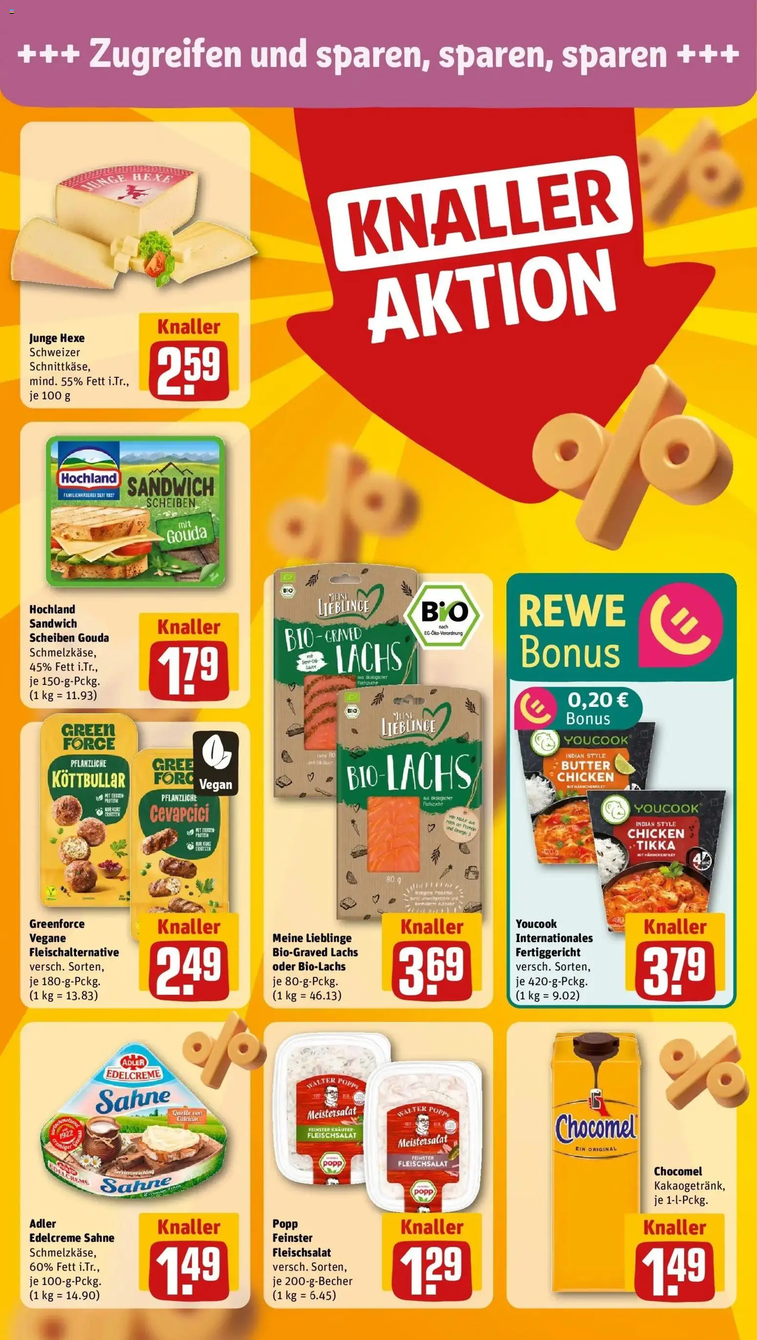 Rewe Prospekt Speyer	 – gültig ab 12.04.2026 | Seite: 12 | Produkte: Gouda, Cevapcici, Chocomel, Erbsen
