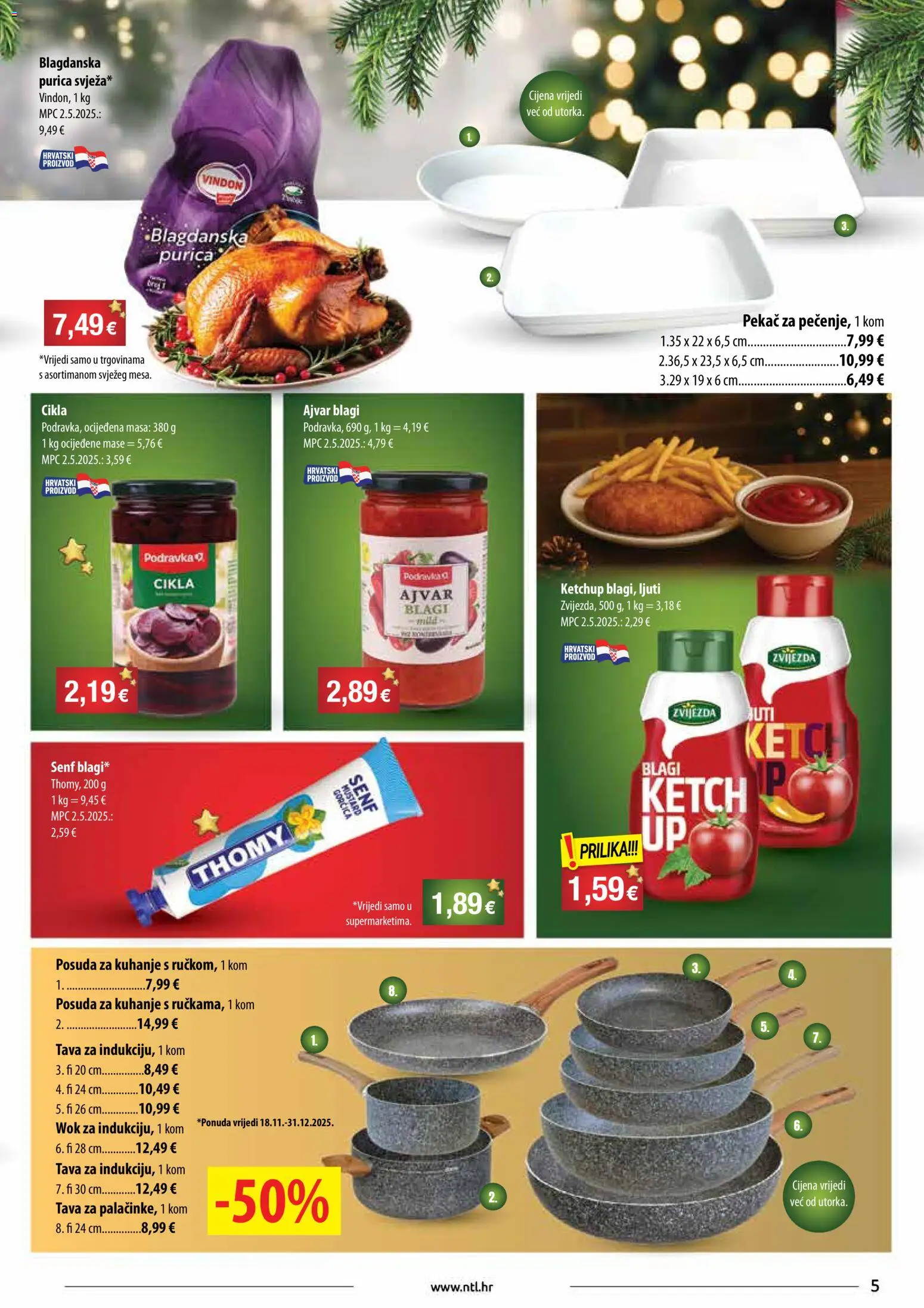 NTL katalog | vrijedi od 17.12.2025 | Stranica: 5 | Proizvodi: Ajvar, Cikla, Senf, Tava