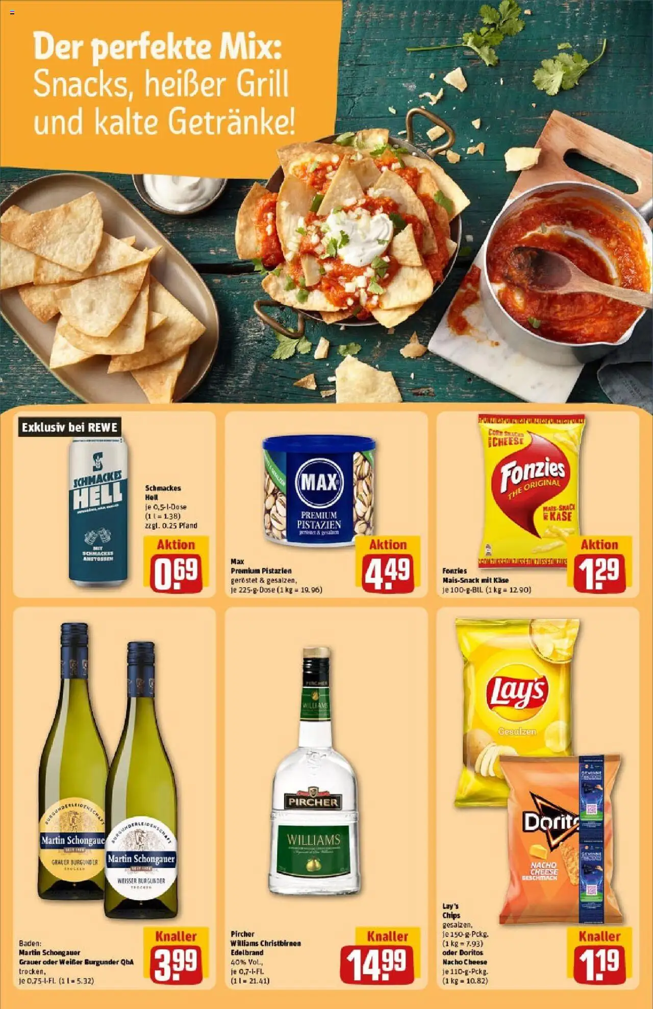 Rewe prospekt Euskirchen	 - gültig ab dem 27.07.2025 | Seite: 21 | Produkte: Grill, Käse, Pistazien, Chips