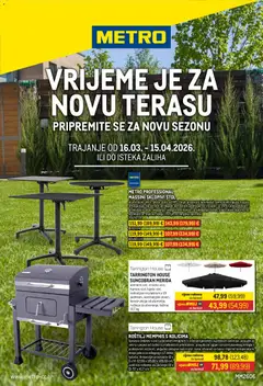 Katalog Sve za terasu Metro - Pregled kataloga iz trgovine Metro, vrijedi od 16.03.2026
