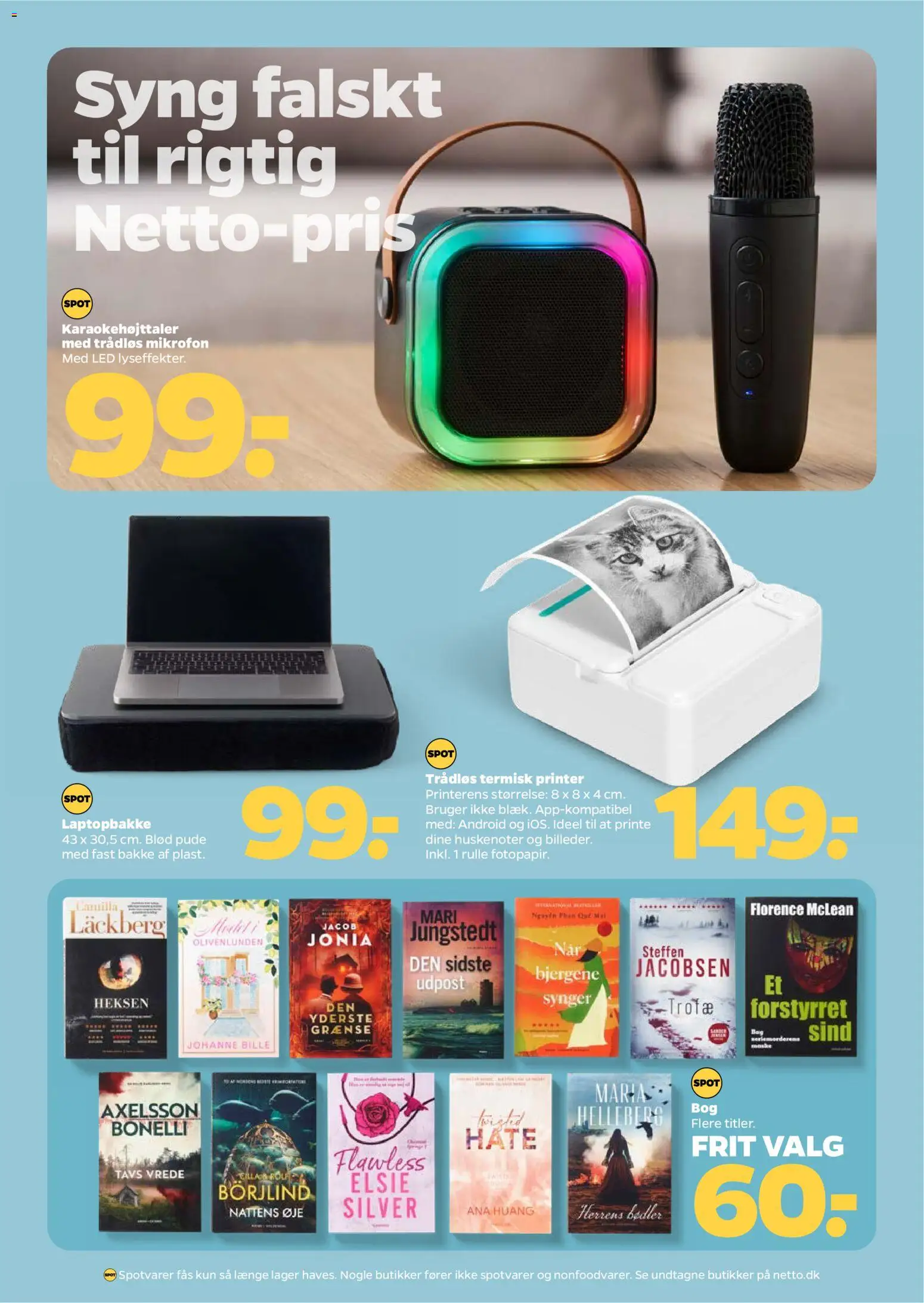 Netto tilbudsavis – gyldig fra 21.03.2026 | Side: 34 | Produkter: Pude, Printer, Mikrofon