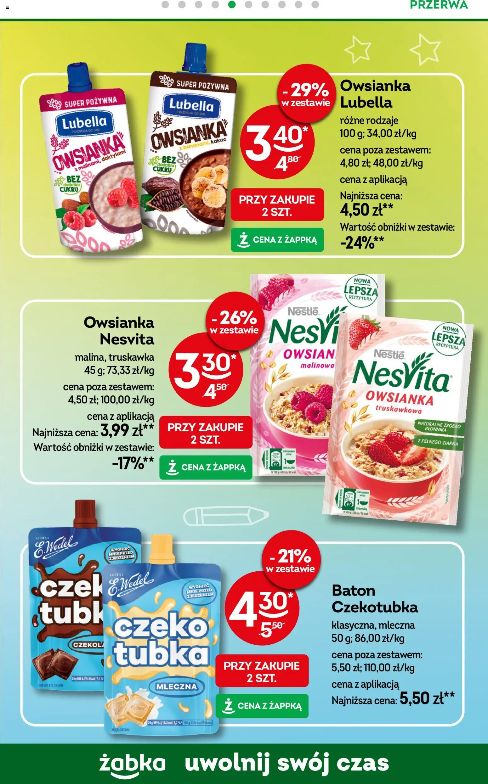 Żabka Gazetka od 05.11.2025 | Strona: 52 | Produkty: Owsianka, Kakao, Baton