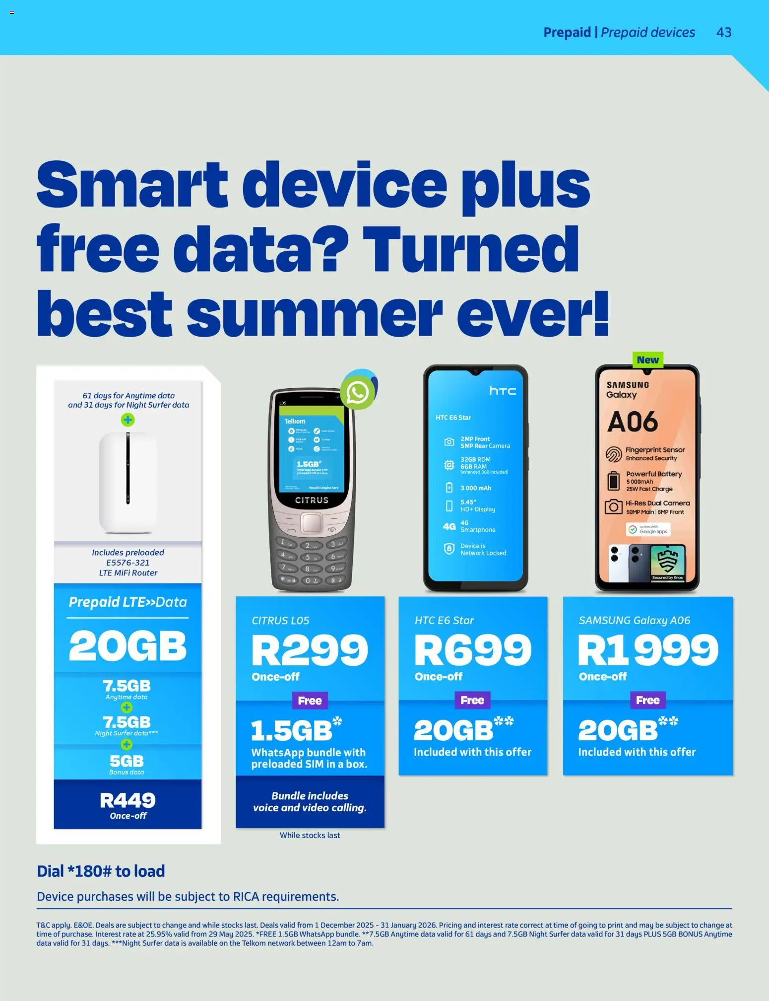 New Telkom catalogue – valid from 01.12.2025 | Page: 41 | Products: Data, Sim, Camera, Battery