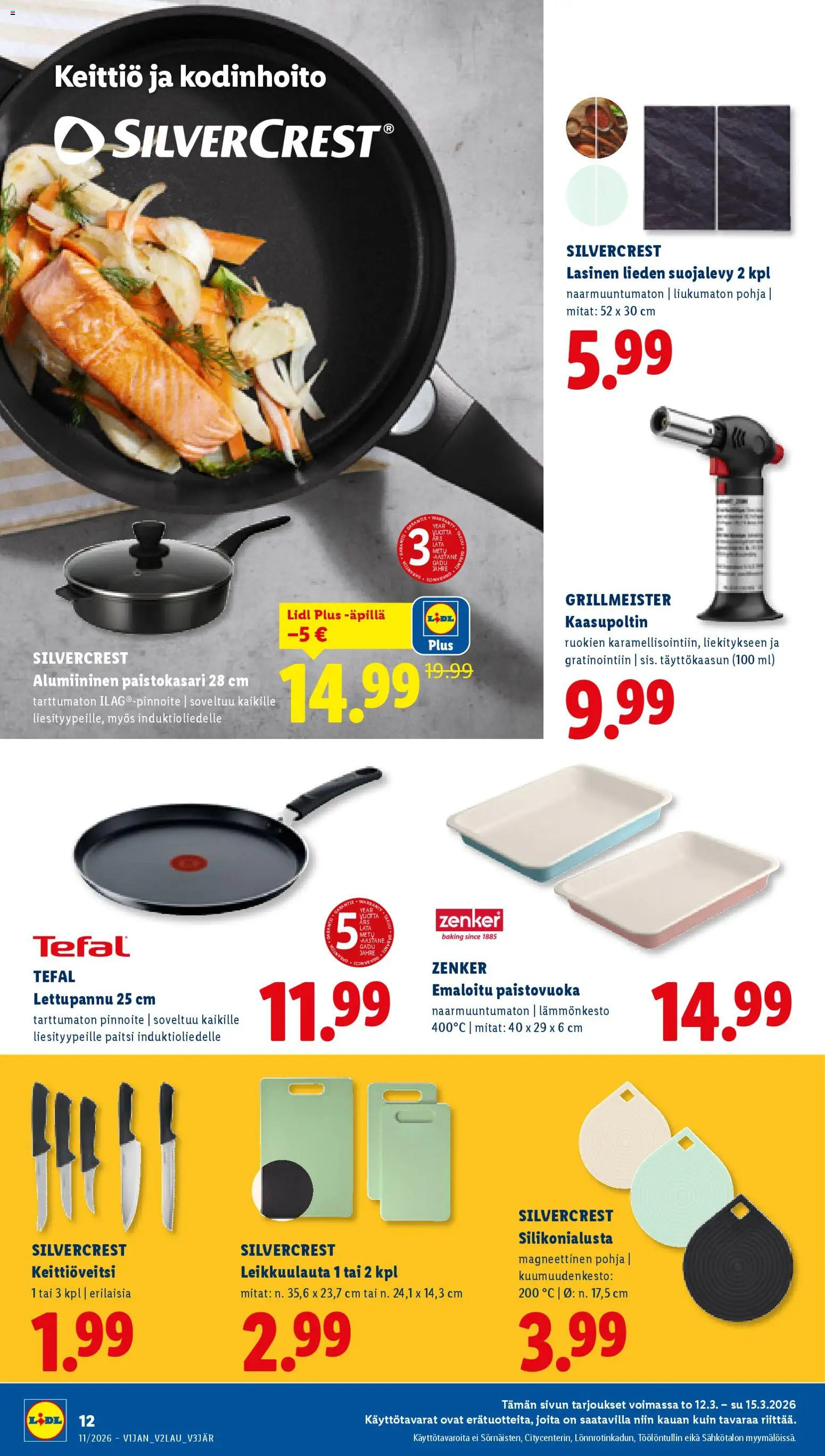Lidl tarjoukset – voimassa 12.03.2026 alkaen | Sivu: 16 | Tuotteet: Keittiö
