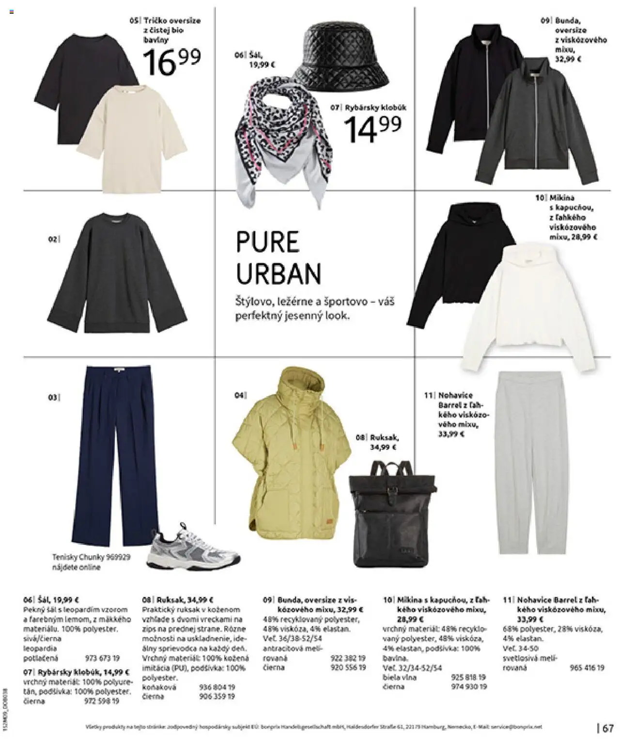 Nové Bonprix akcie – leták je platný od 14.10.2025 | Strana: 69 | Produkty: Tričko, Mikina, Tenisky, Šál