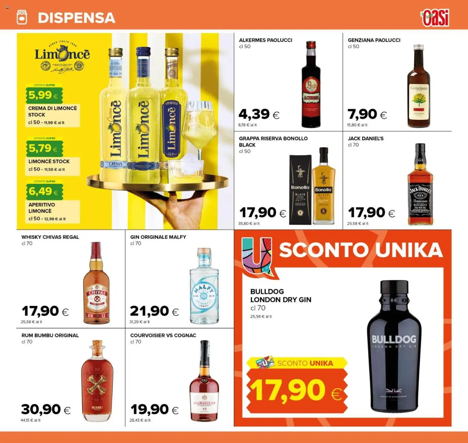 Volantino Oasi del 26.03.2026 | Pagina: 27 | Prodotti: Crema, Whisky, Rum, Aperitivo