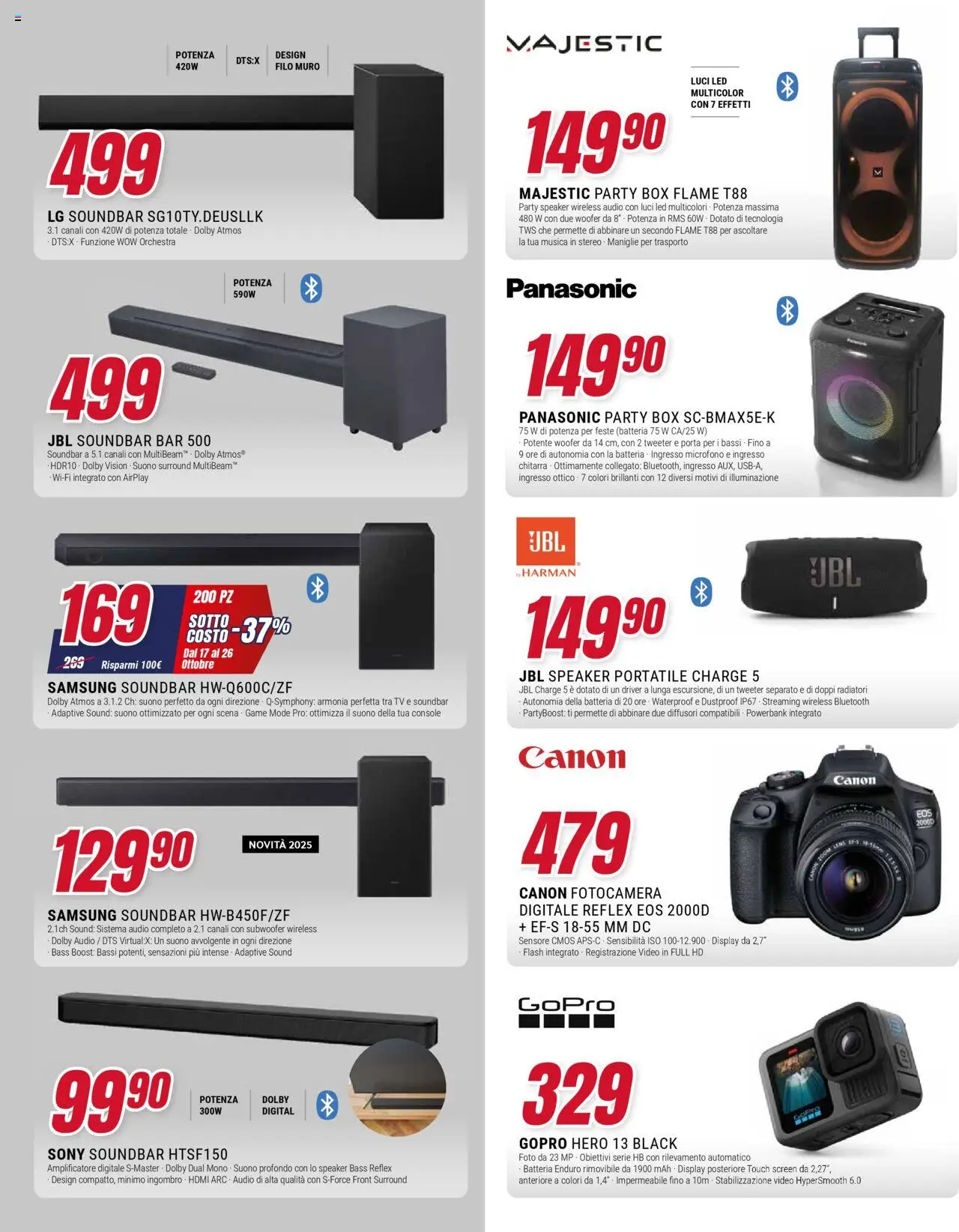 Volantino Trony del 17.10.2025 | Pagina: 15 | Prodotti: Audio, Fotocamera, Speaker, Samsung