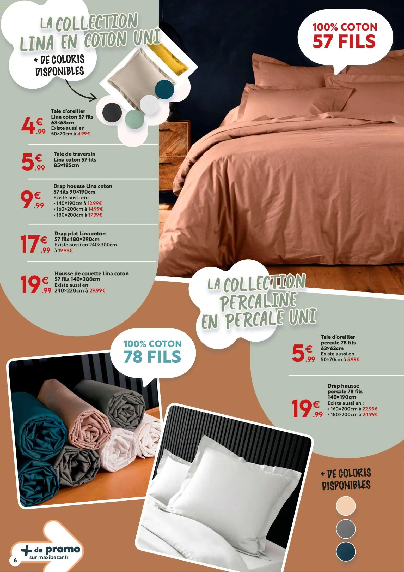 {H1} | Page: 6 | Produits: Taie d'oreiller, Coton, Housse de couette, Couette