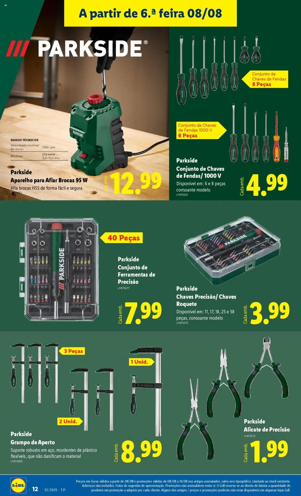 Lidl Novidades │ válido de 04.08.2025 | Página: 12 | Produtos: Alicate, Ferramentas