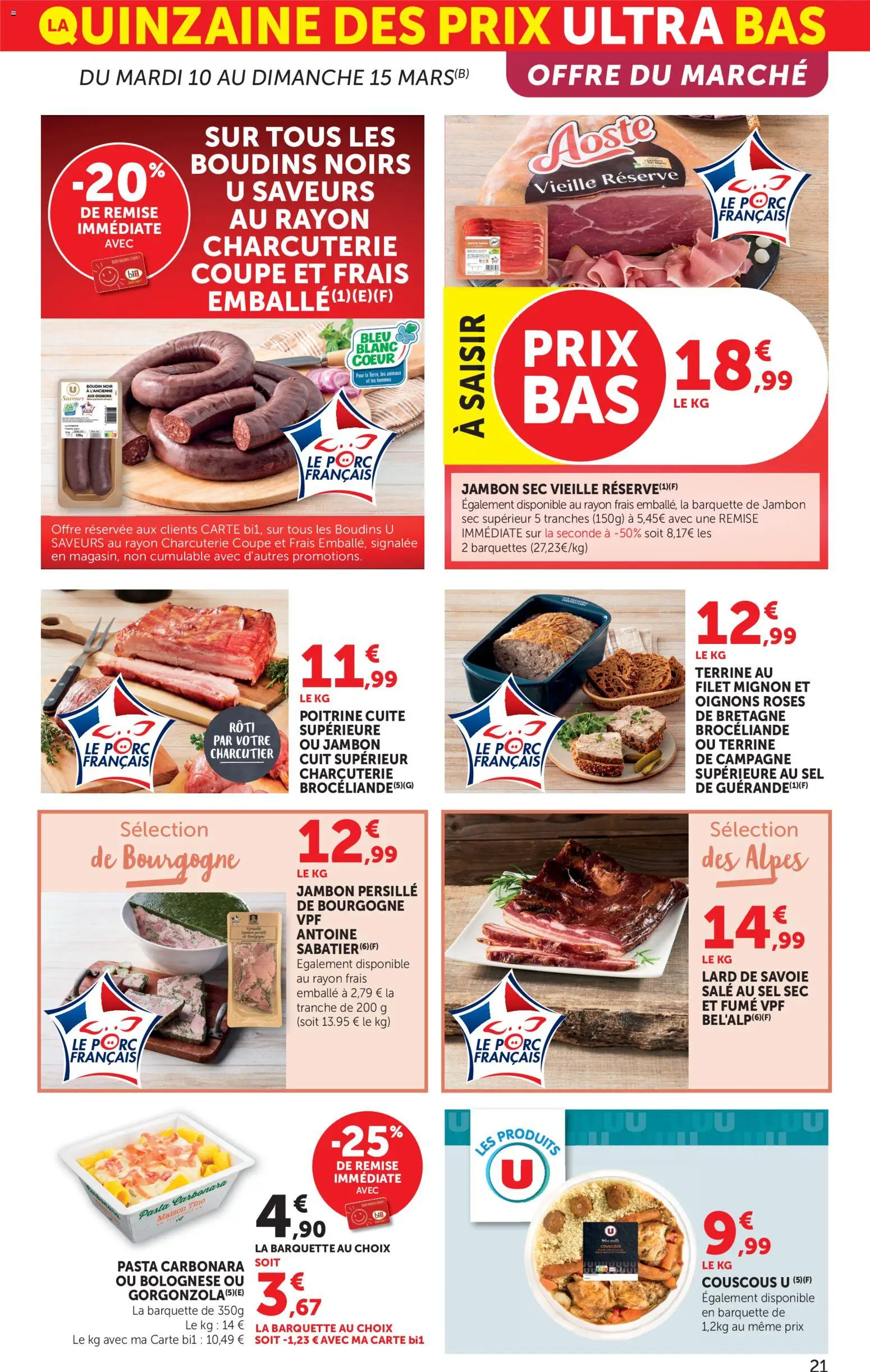 {H1} | Page: 21 | Produits: Couscous, Jambon, Porc, Oignons