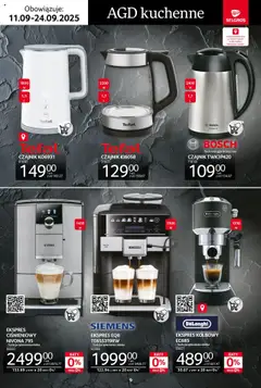 Selgros cash&carry Gazetka - Premium od 11.09.2025 | Strona: 9 | Produkty: Ekspres ciśnieniowy, Czajnik, Mleka, Tefal