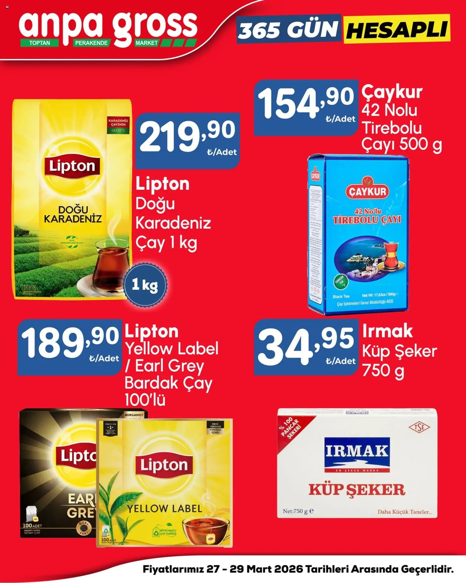 Anpa Gross Katalog - 27.03.2026 tarihinden itibaren geçerlidir | Sayfa: 3 | Ürünler: Şeker, Zselatin, Pancar, Küp şeker
