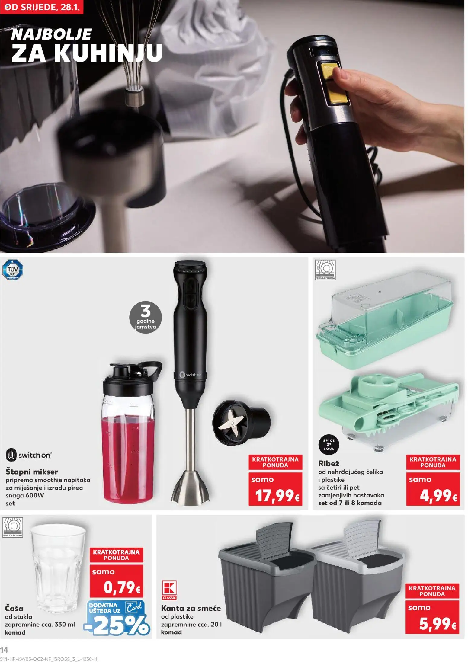 Kaufland katalog | vrijedi od 28.01.2026 | Stranica: 14 | Proizvodi: Mikser, Štapni mikser, Ribež, Smoothie