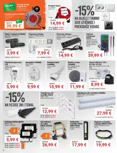 Pevex katalog | vrijedi od 28.08.2025 | Stranica: 16 | Proizvodi: Svjetiljka, Kabelska motalica, Utikač, Kabel