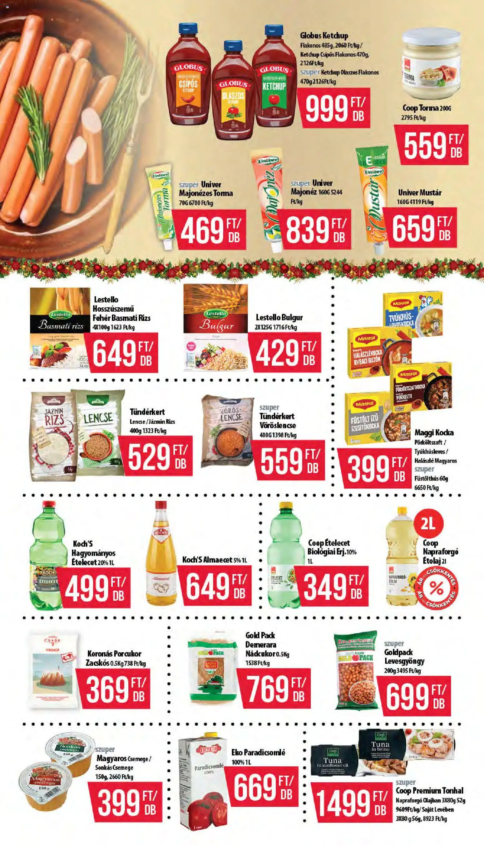 COOP akciós ujság - amely érvényes a következő dátumtól: 11.12.2025 | Oldal: 10 | Termékek: Porcukor, Maggi, Lencse, Ketchup