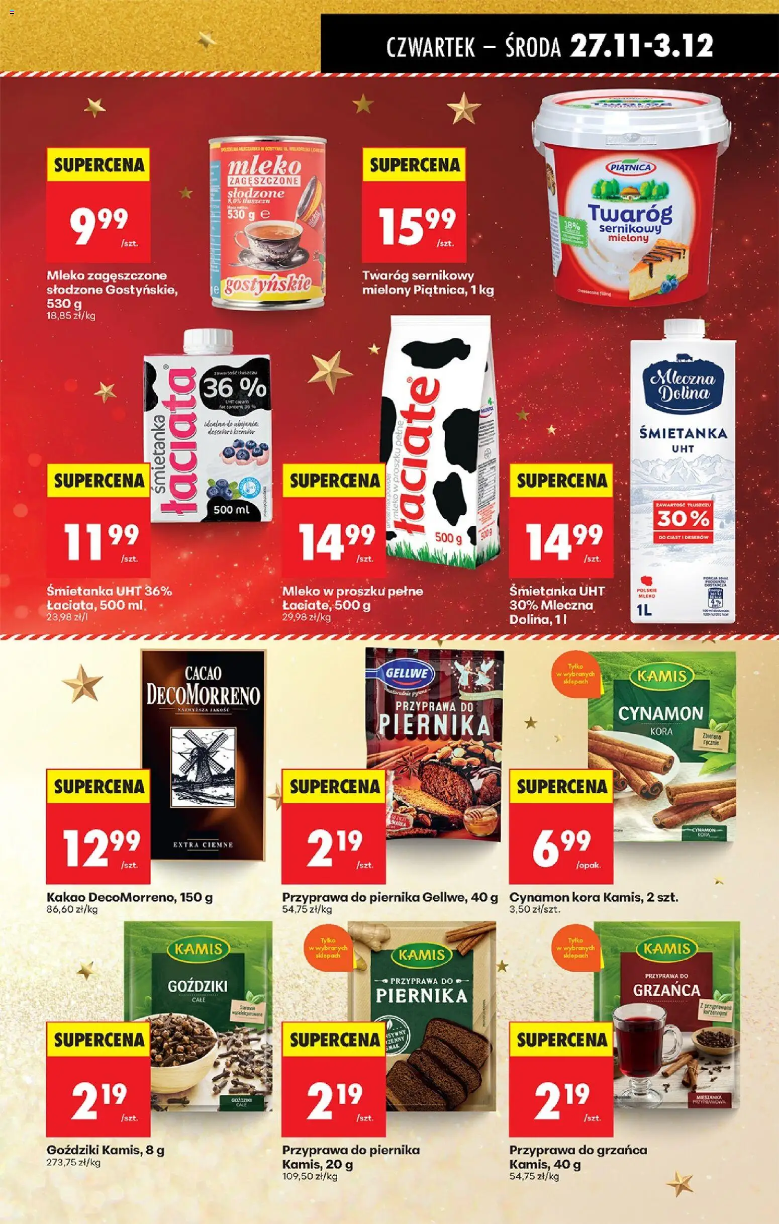 Biedronka Black Friday od 27.11.2025 | Strona: 45 | Produkty: Goździki, Cynamon kora, Goździki przyprawa, Mleko