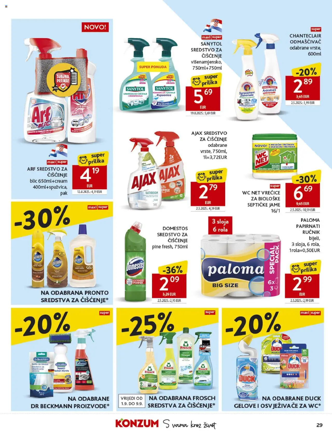 Konzum HR akciós ujság - amely érvényes a következő dátumtól: 27.08.2025 | Oldal: 29 | Termékek: WC