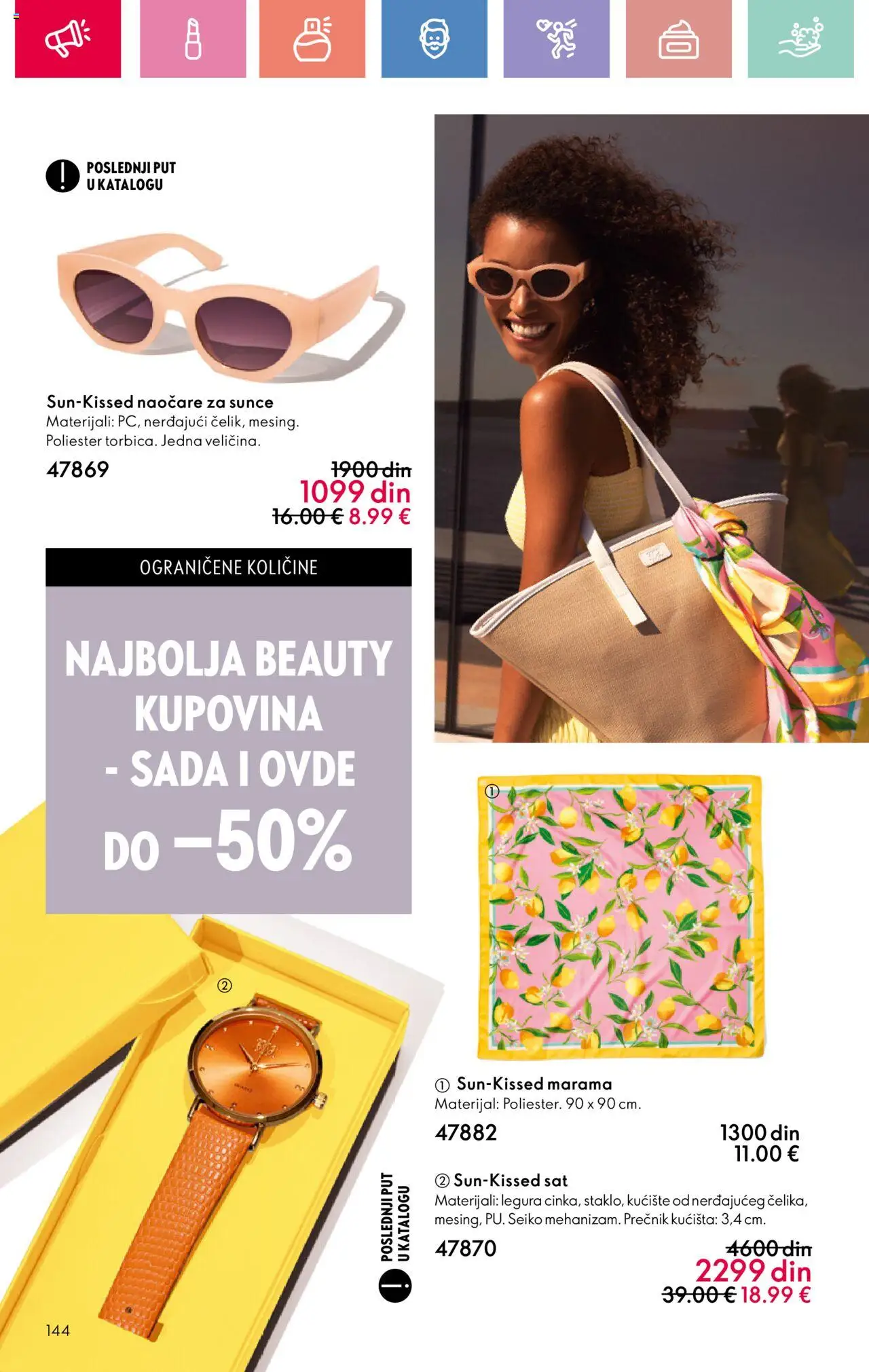 Oriflame katalog - važi od 03.08.2025 | Strana: 144 | Proizvode: Marama, Naočare