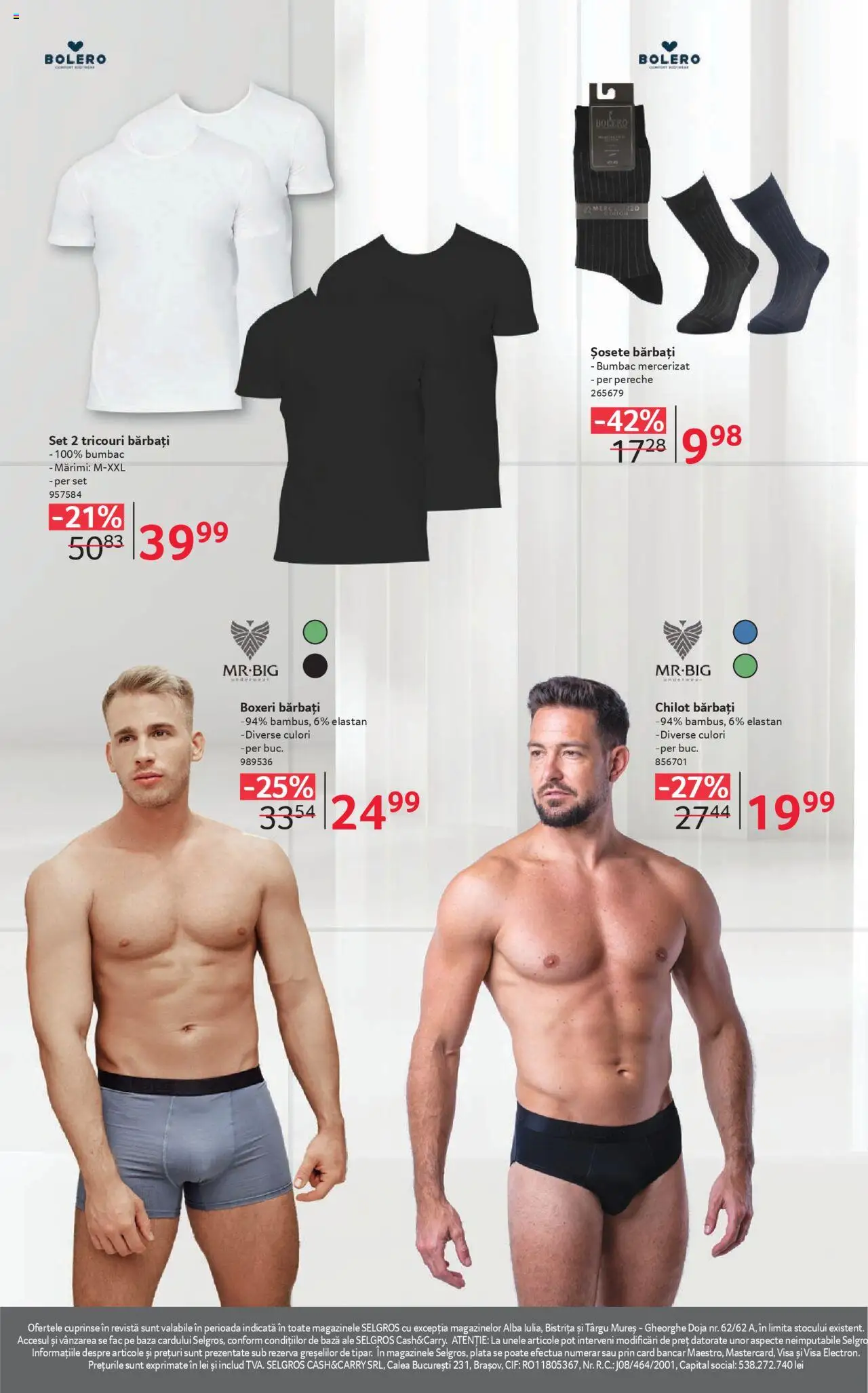 Noul catalog Selgros – valabil de la 19.09.2025 | Pagină: 42 | Produse: Șosete, Boxeri