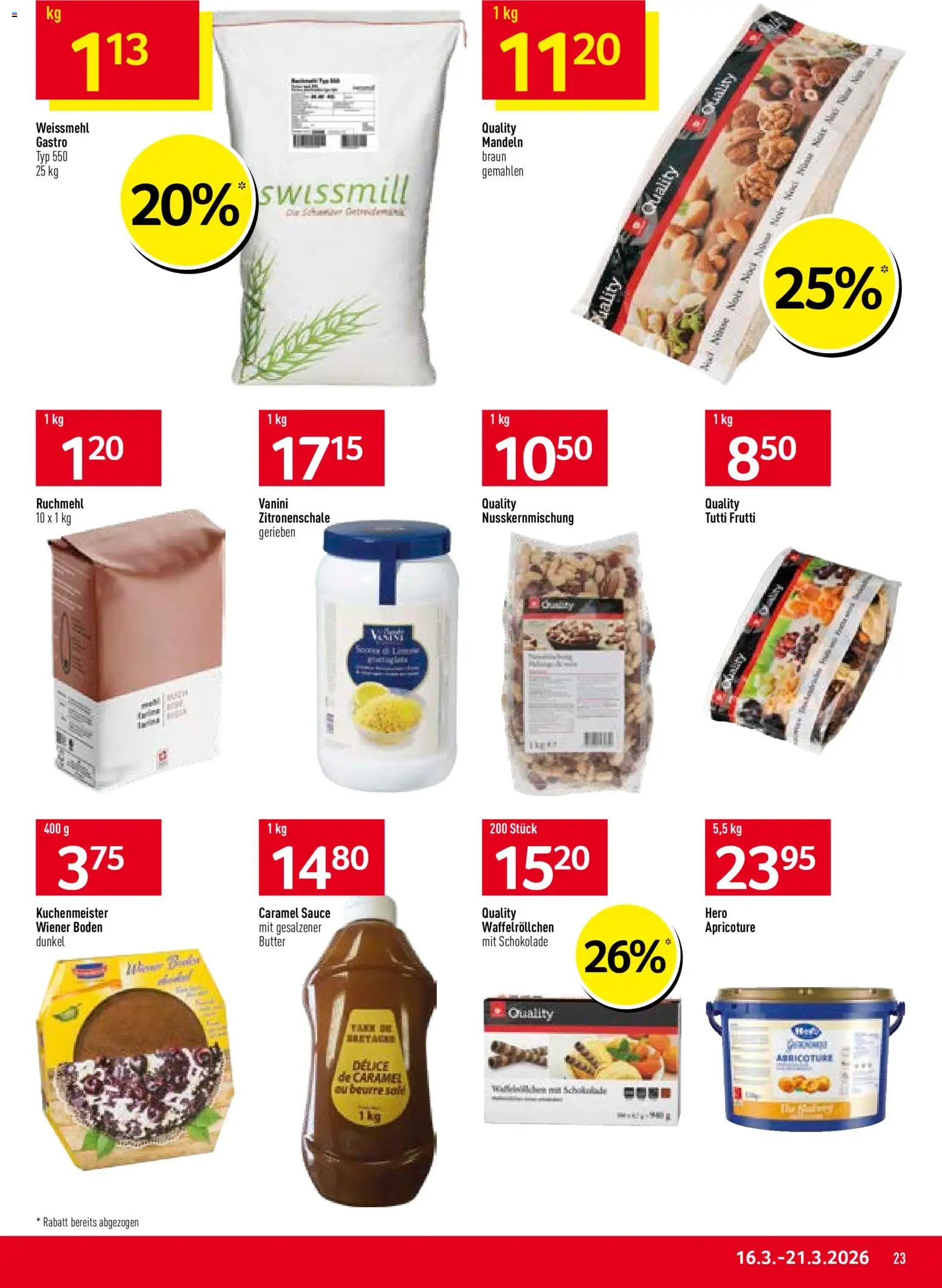Prodega aktionen – gültig ab 16.03.2026 | Seite: 23 | Produkte: Butter, Schokolade