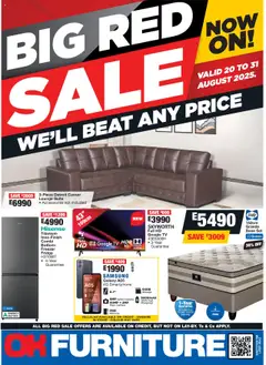 Preview of OK Furniture specials valid from 20.08.2025