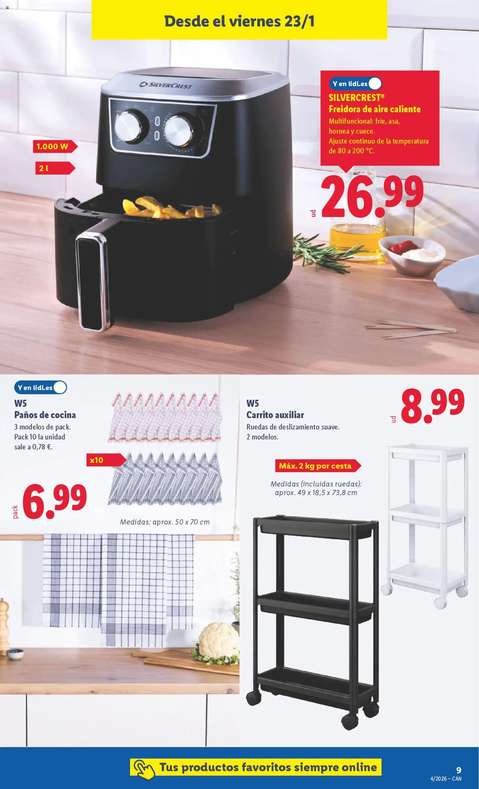 Lidl - Canarias │ válido desde el 19.01.2026 | Página: 23 | Productos: Cocina, Freidora, Cesta