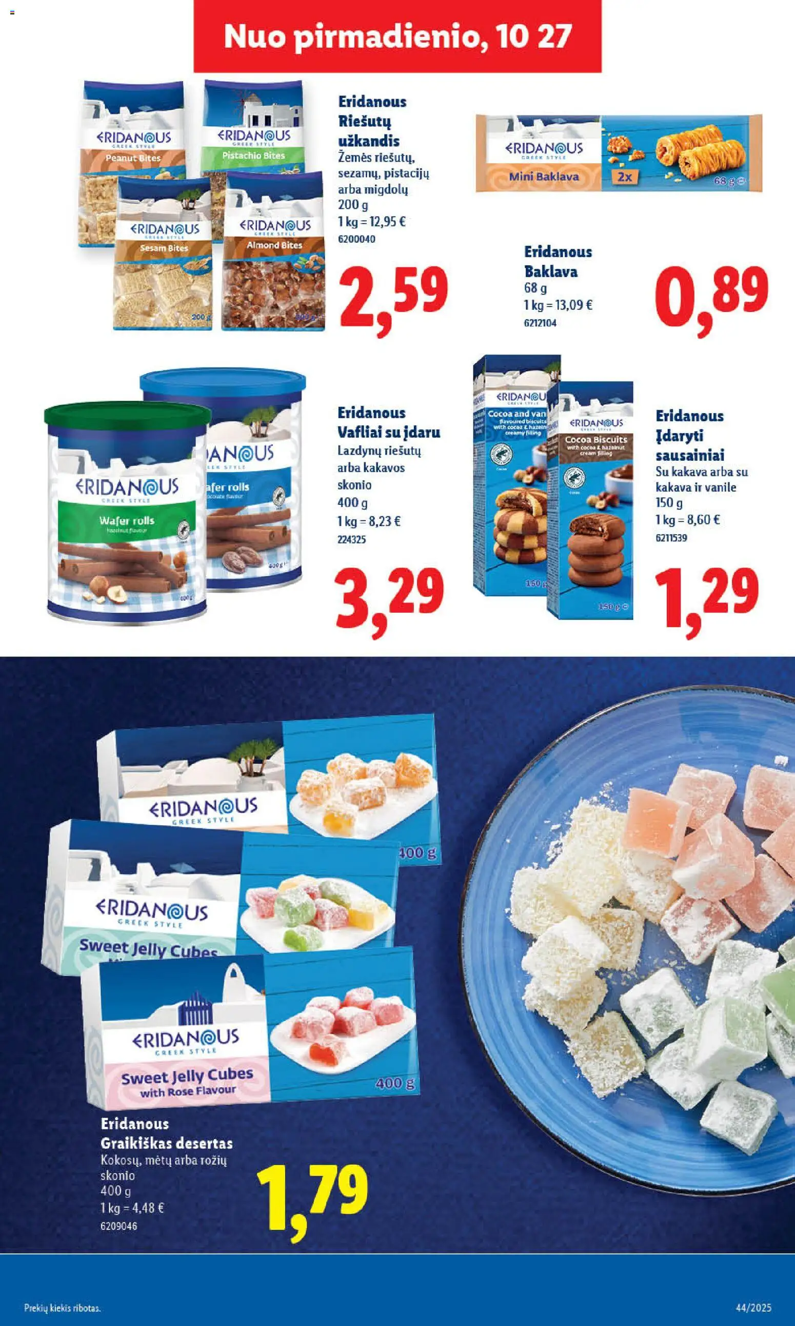 LIDL akcijos nuo 27.10.2025 | Puslapis: 17 | Prekių: Sausainiai, Vafliai
